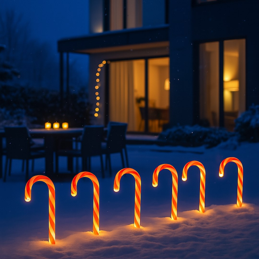 Set 5 x Bastonase Candy LED de Craciun 70CM | IP44 | 10W