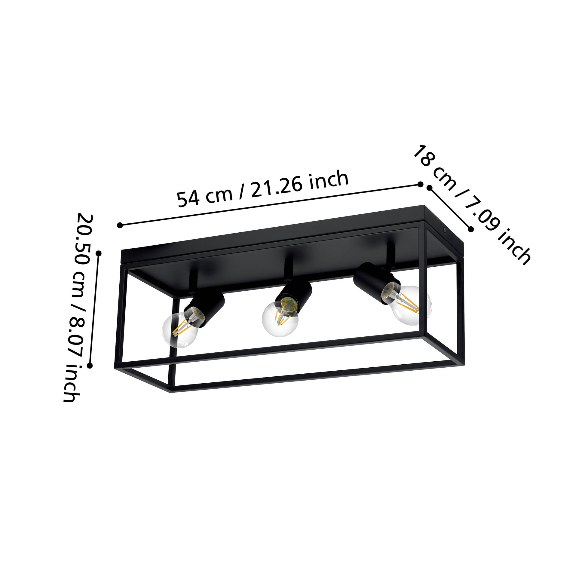 Lustra SILENTINA Black 54CM Eglo