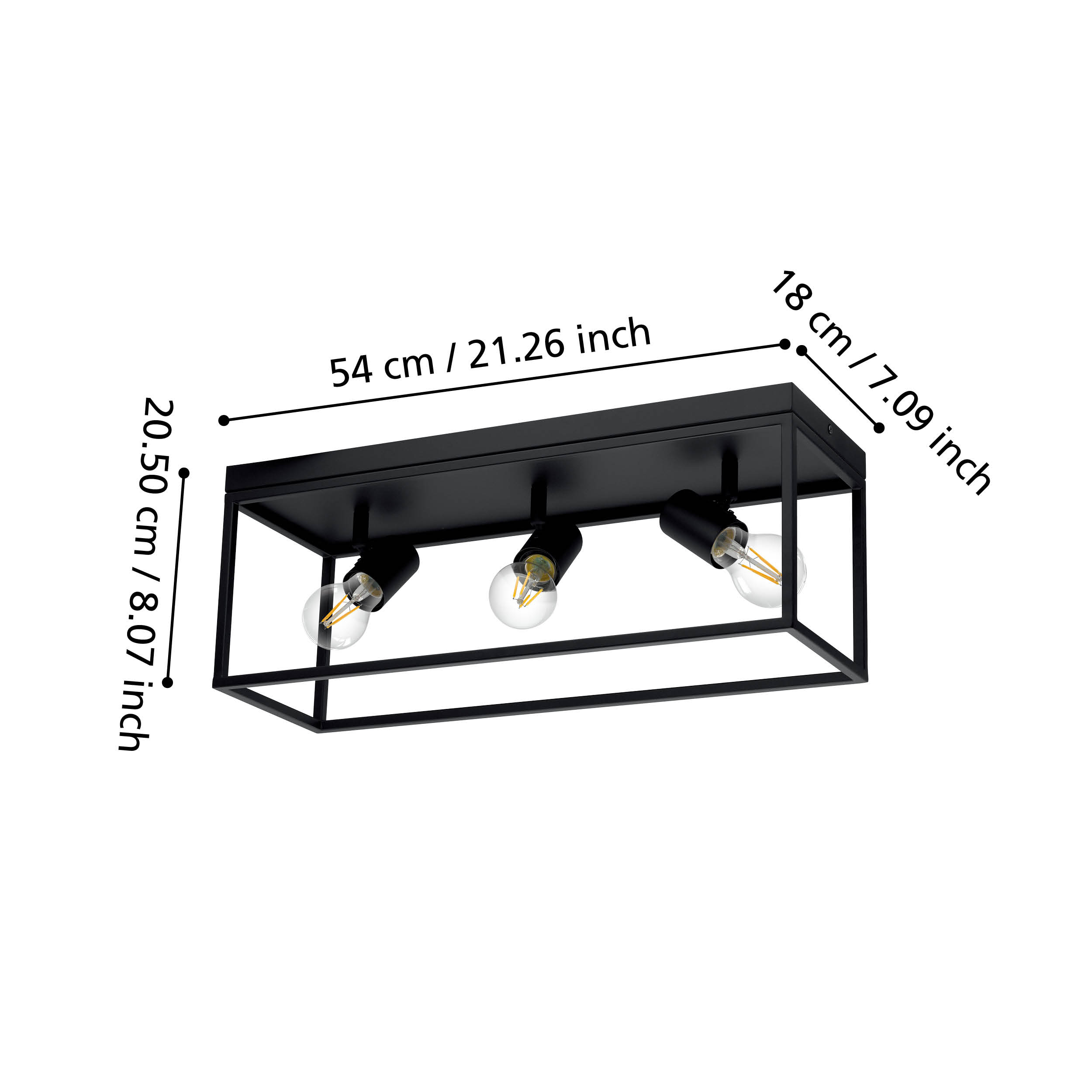 Lustra SILENTINA Black 54CM Eglo