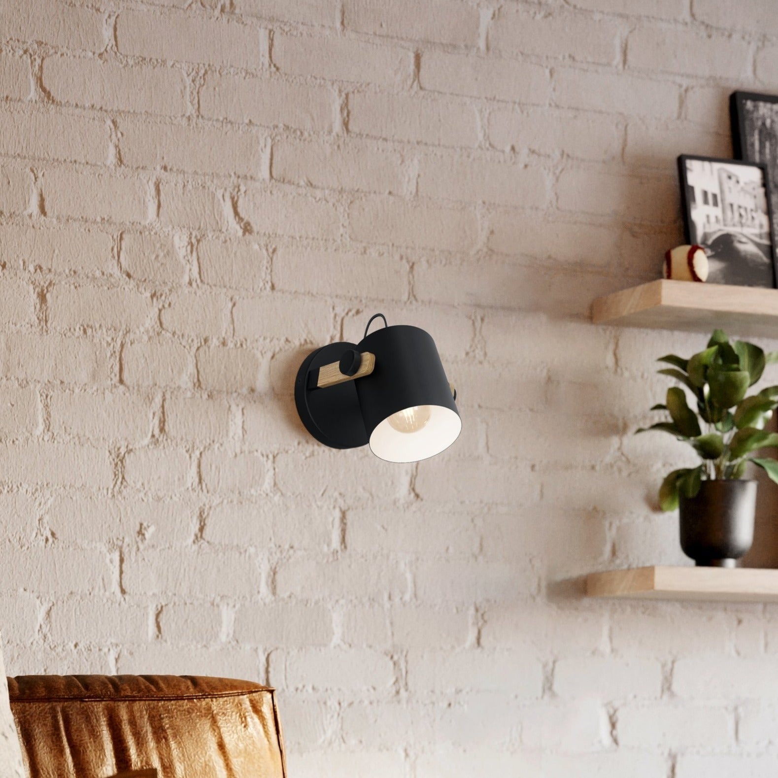 Aplica HORNWOOD Black 17CM EGLO