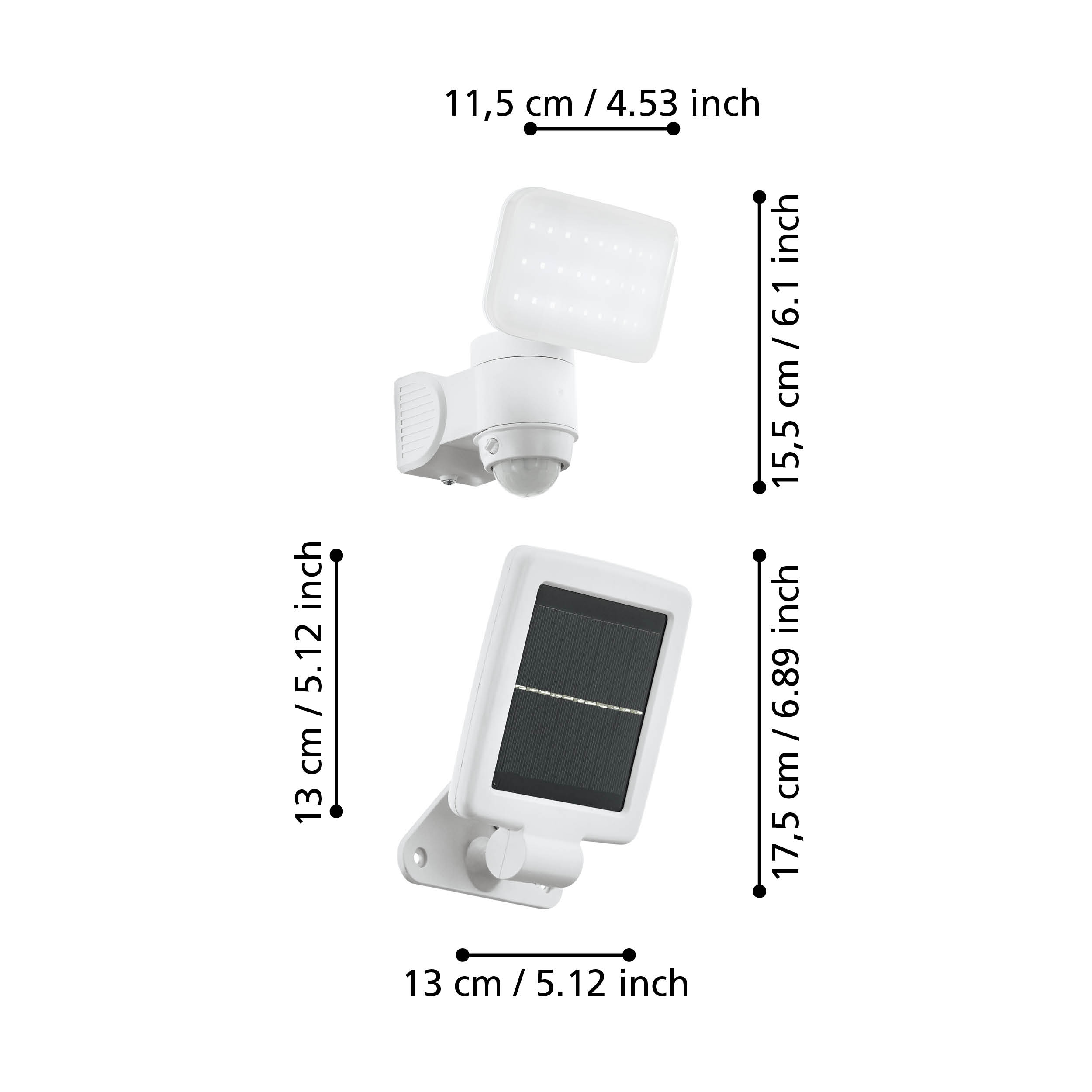 Proiector LED Solara cu Senzor Casabas White Eglo