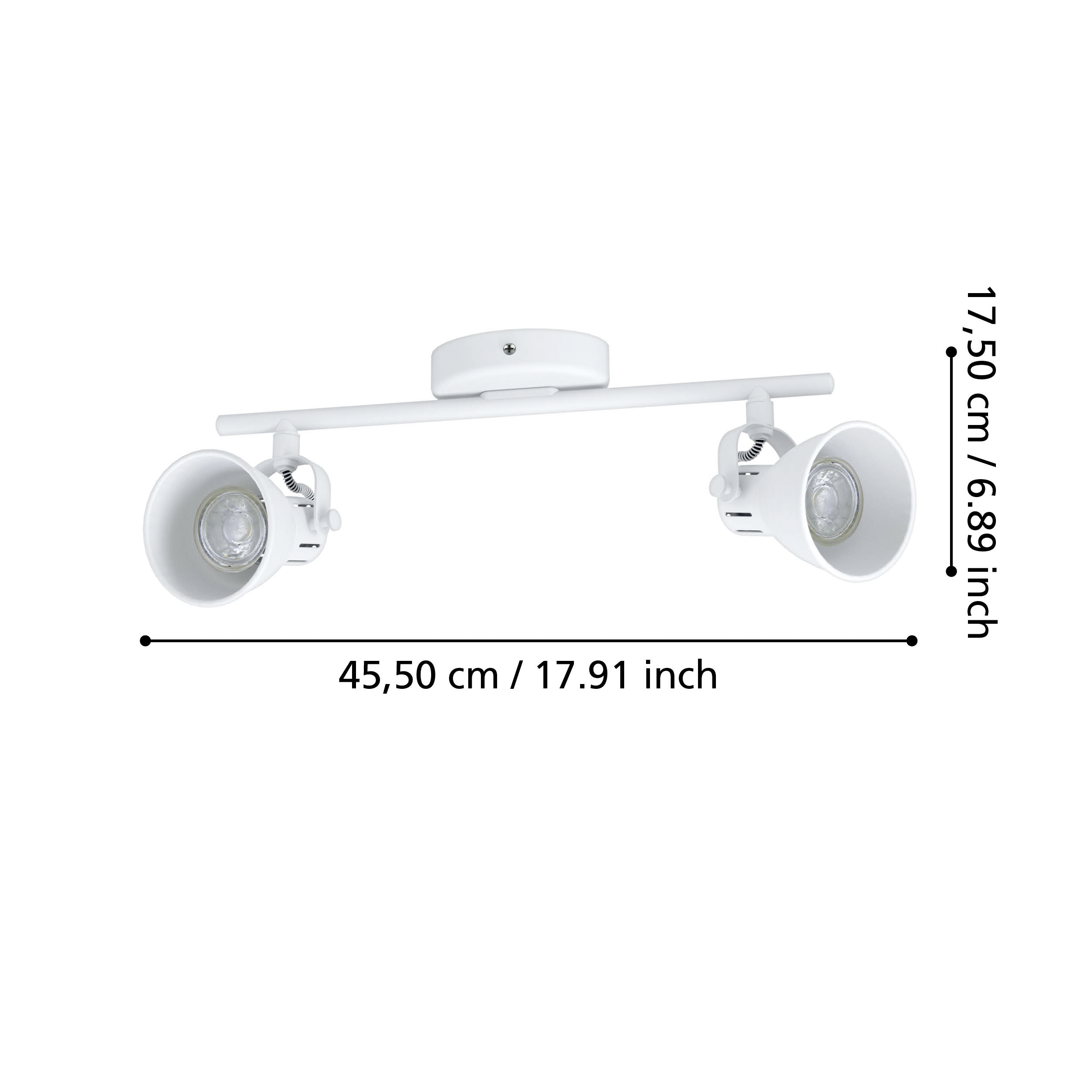 Lustra Seras 1 White cu 2 Spoturi Reglabile