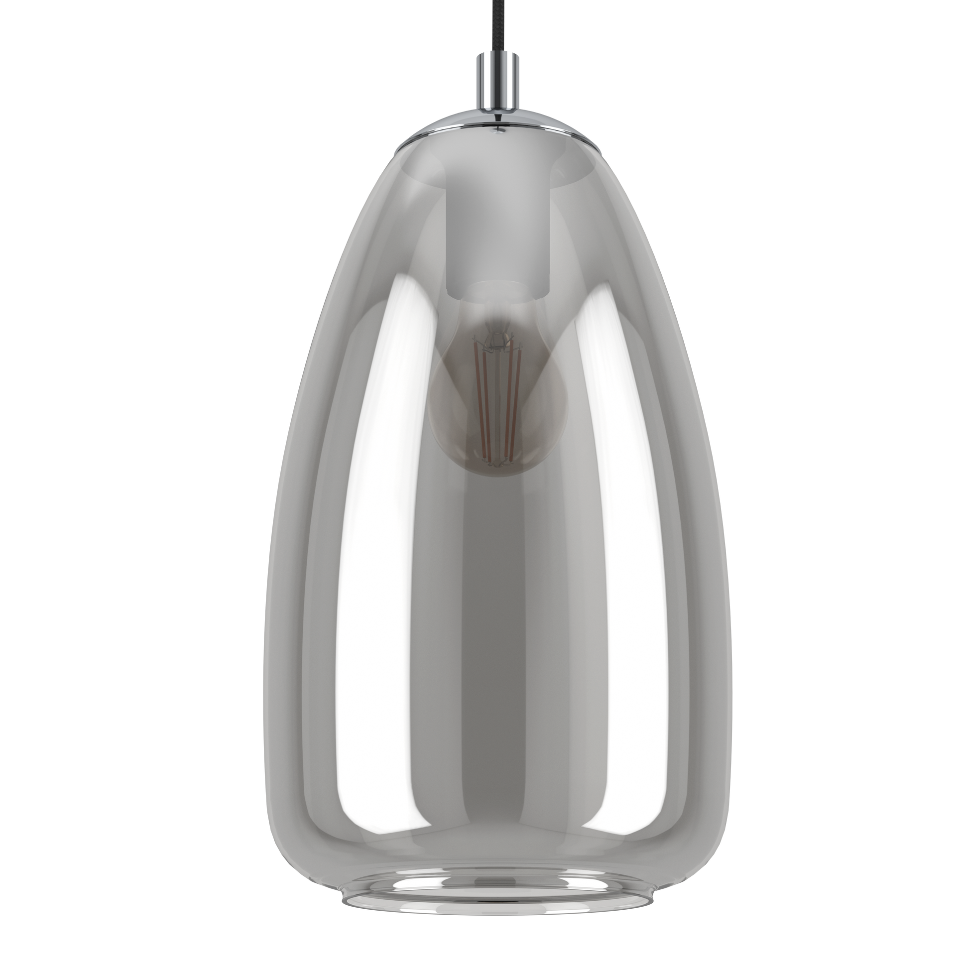 Pendul ALOBRASE Silver & Black 1xE27 Eglo Ø20CM