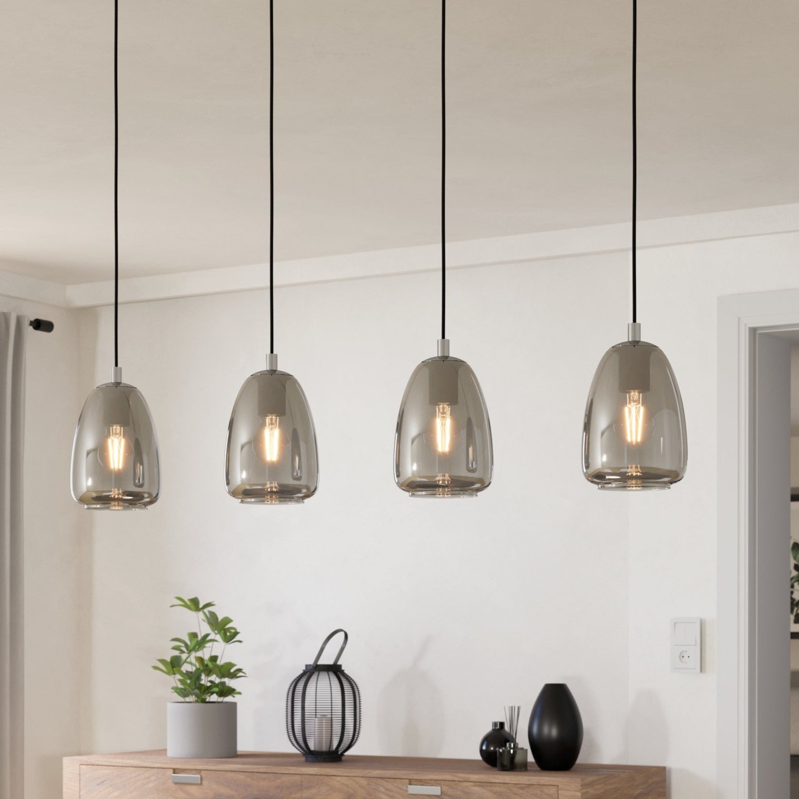 Lustra Suspendata Alobrase Silver 4xE27