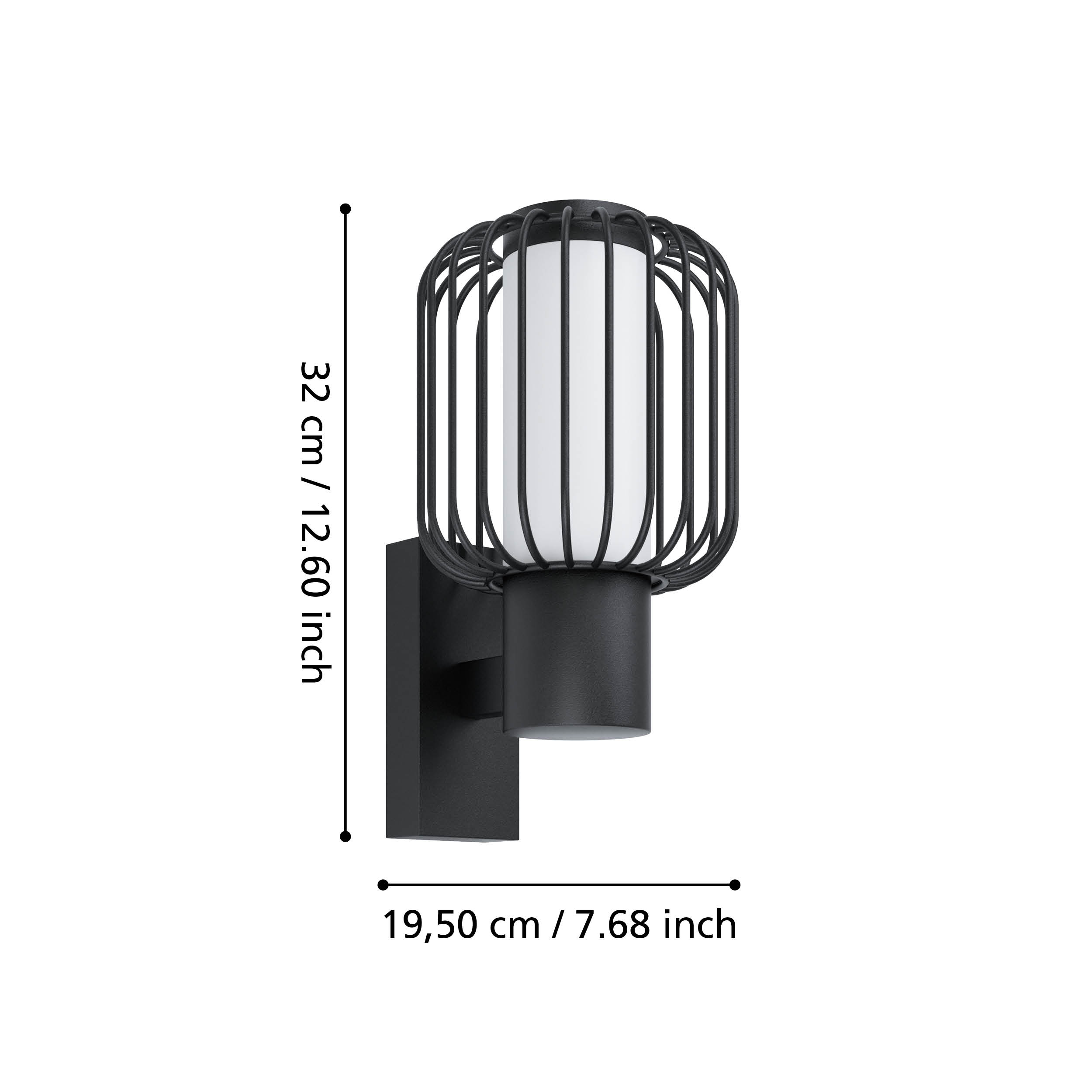 Aplica Exterior Ravello Black IP44 Eglo 1xE27