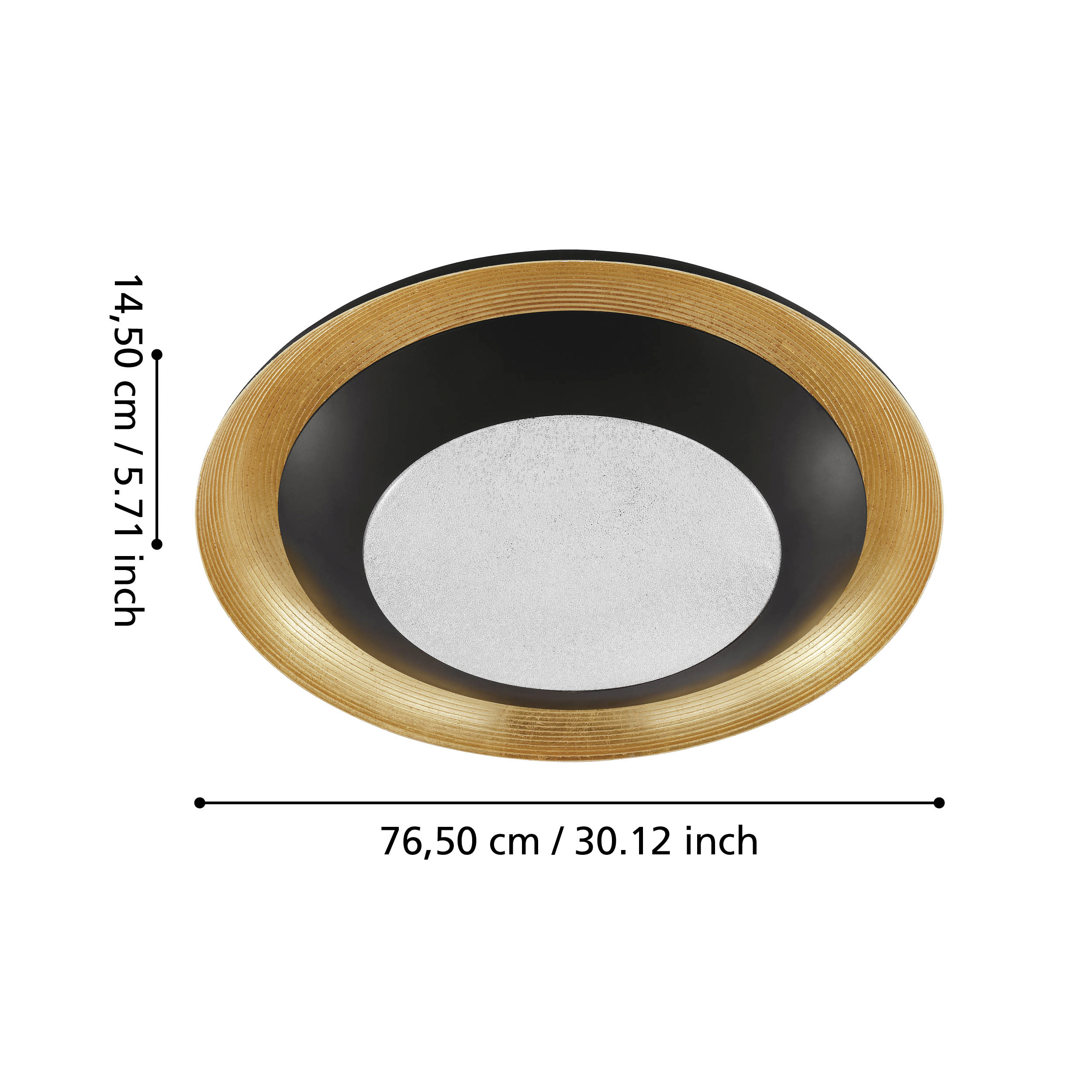 Plafonieră LED Premium CANICOSA 2 77cm Echivalent 500W Telecomanda