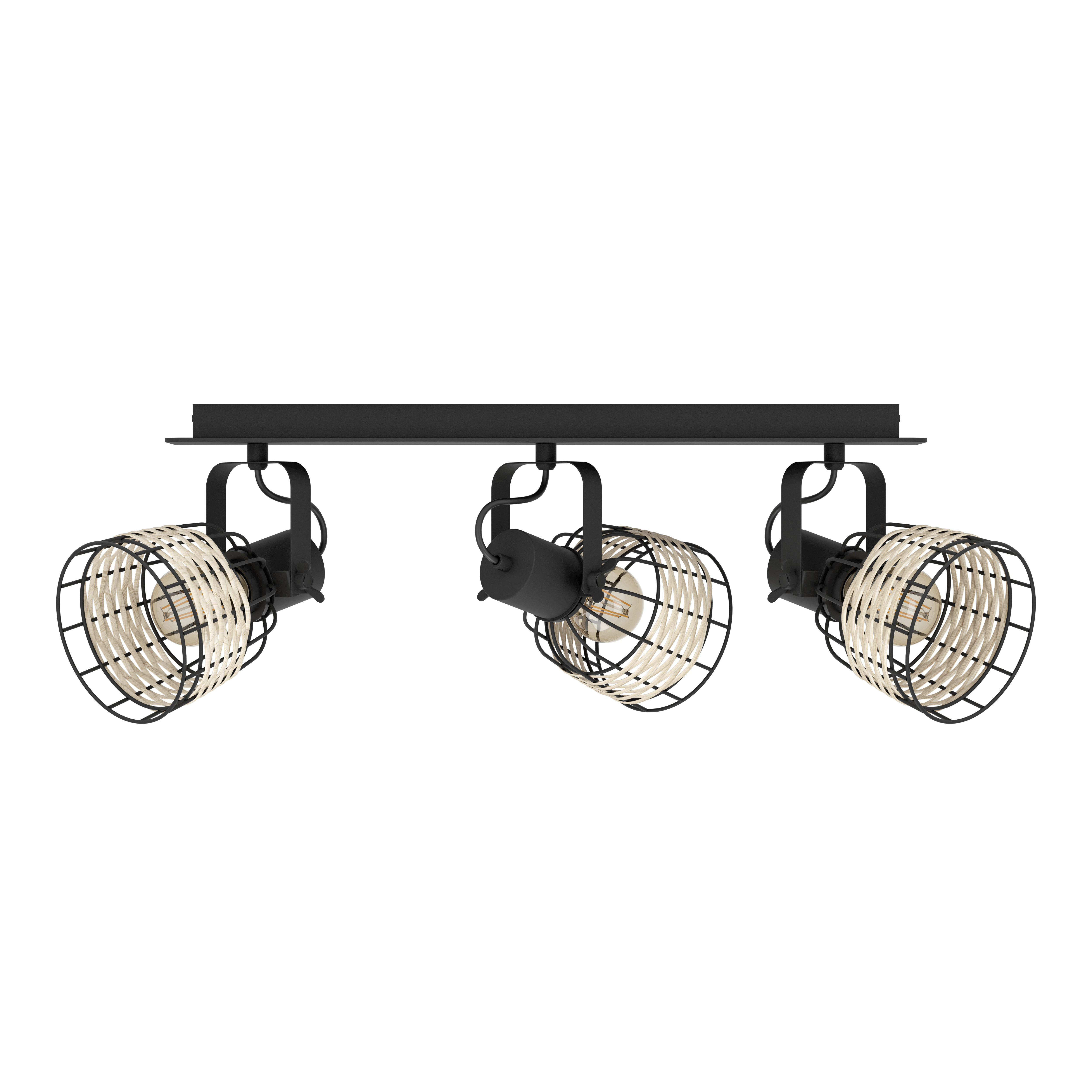 Lustra Anwick 1 Black & Brown cu 3 Spoturi Reglabile