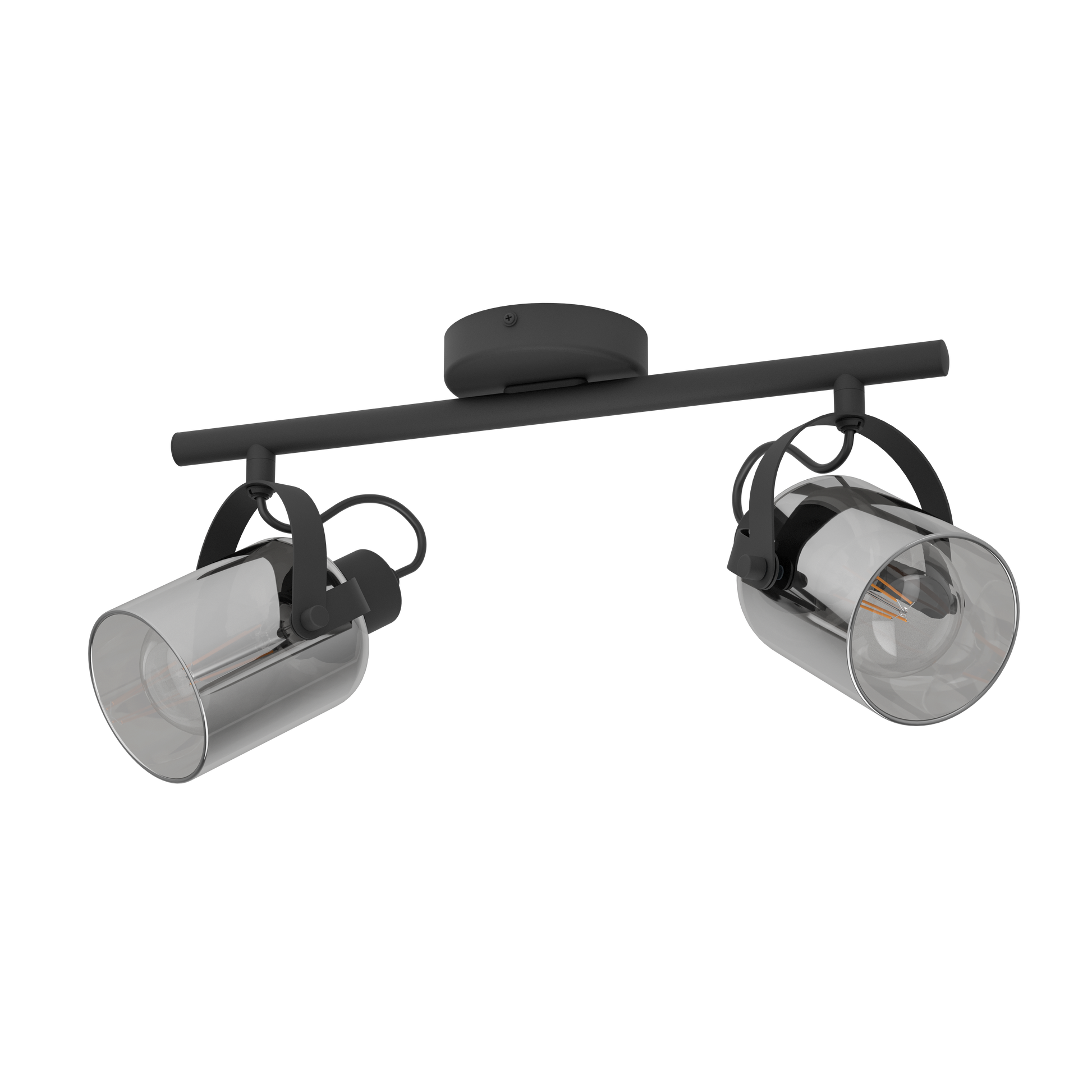 Lustra Cu 2 Spoturi Reglabile Black BERREGAS 44CM