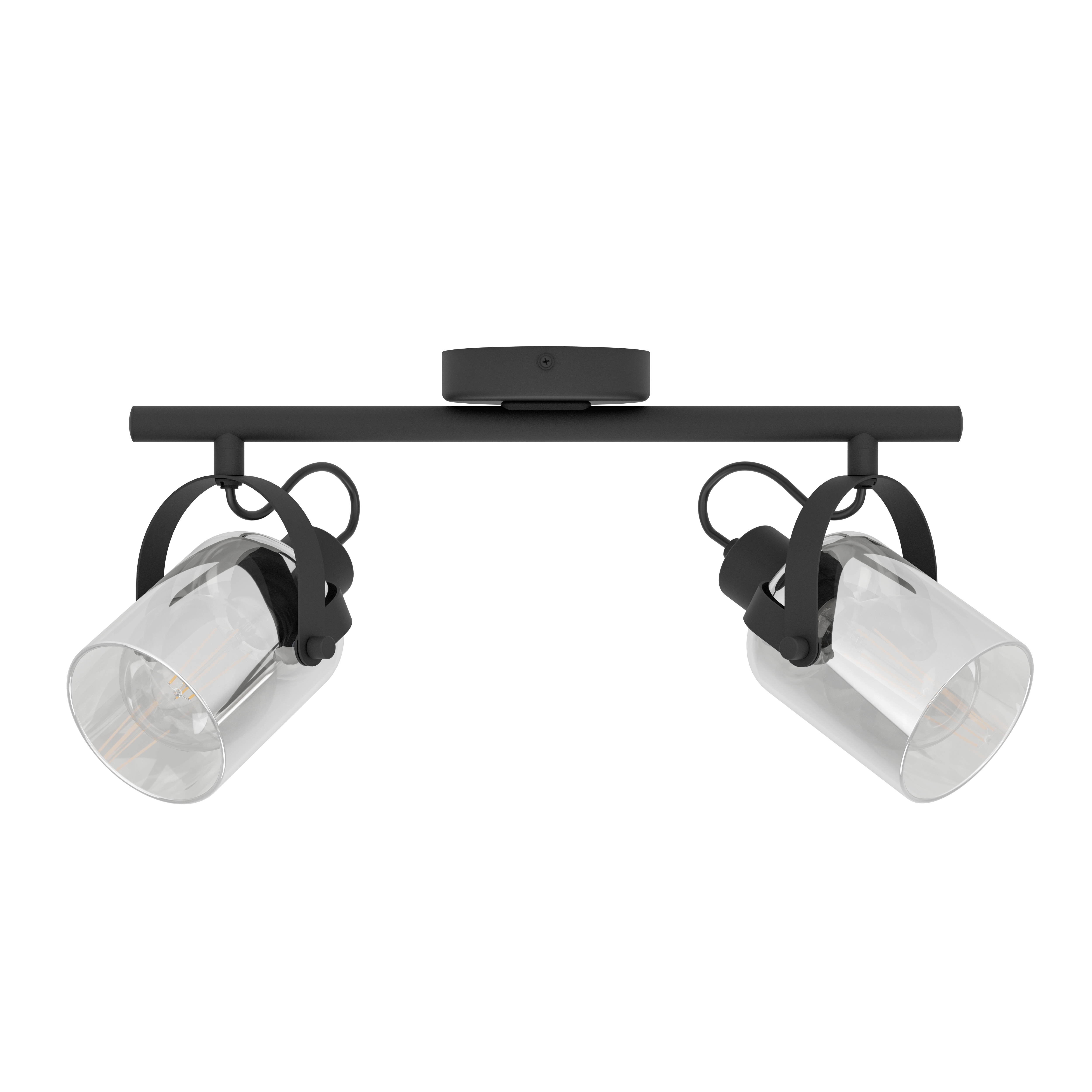 Lustra Cu 2 Spoturi Reglabile Black BERREGAS 44CM