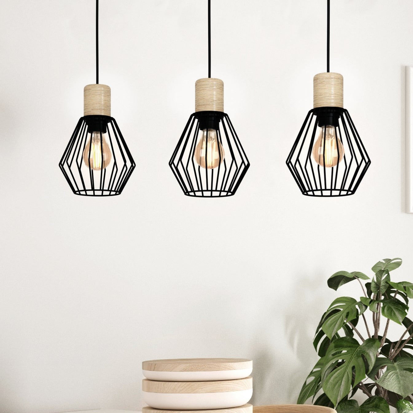 Lustra Suspendata Palmorla Black & Brown