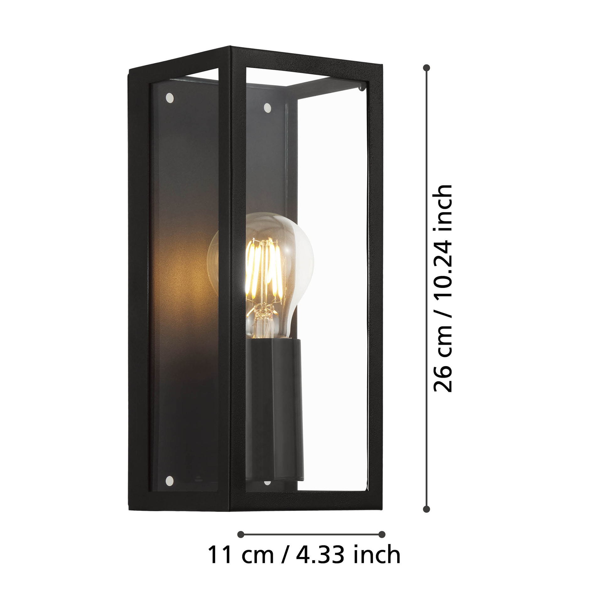 Aplica AMEZOLA Black IP44 EGLO 11CM
