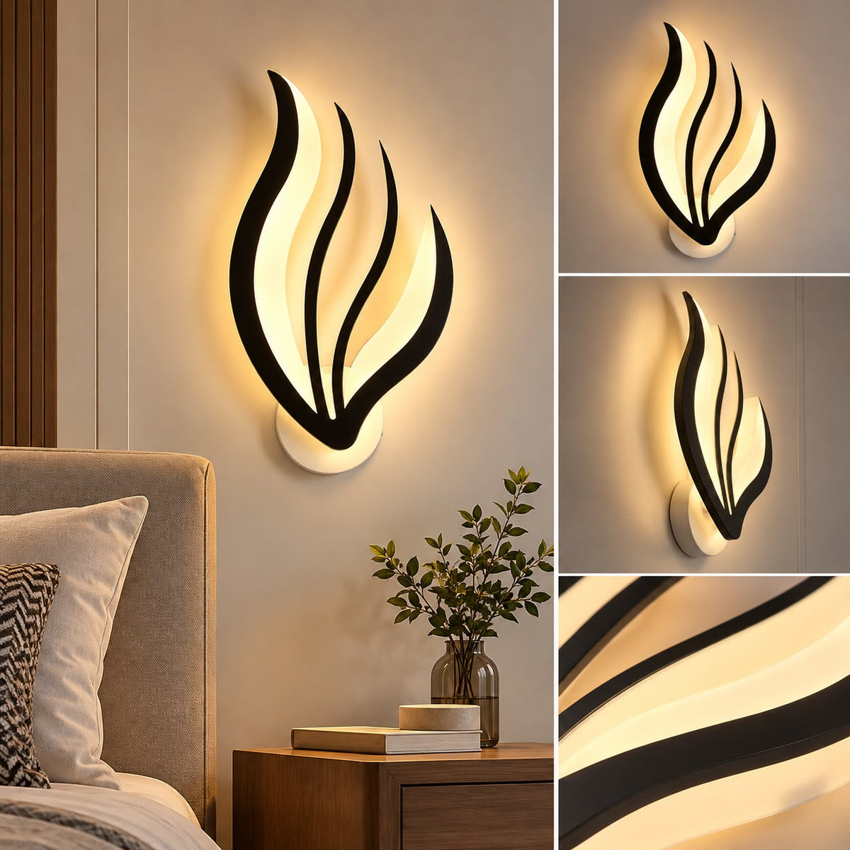 Aplica LED Lumero Black & White Echivalent 50W