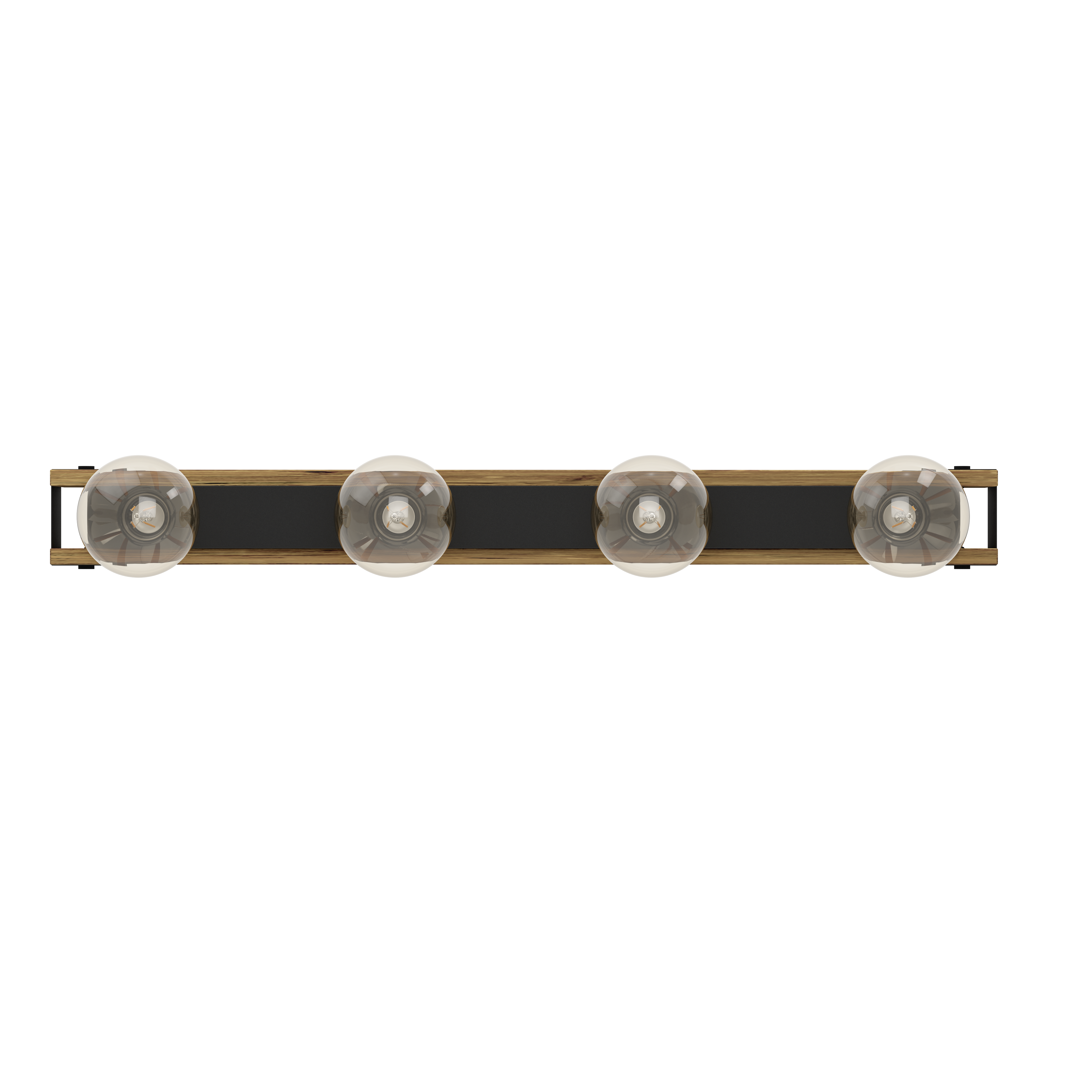 Lustra Layham 4xE27 Black & Wood 76CM Eglo