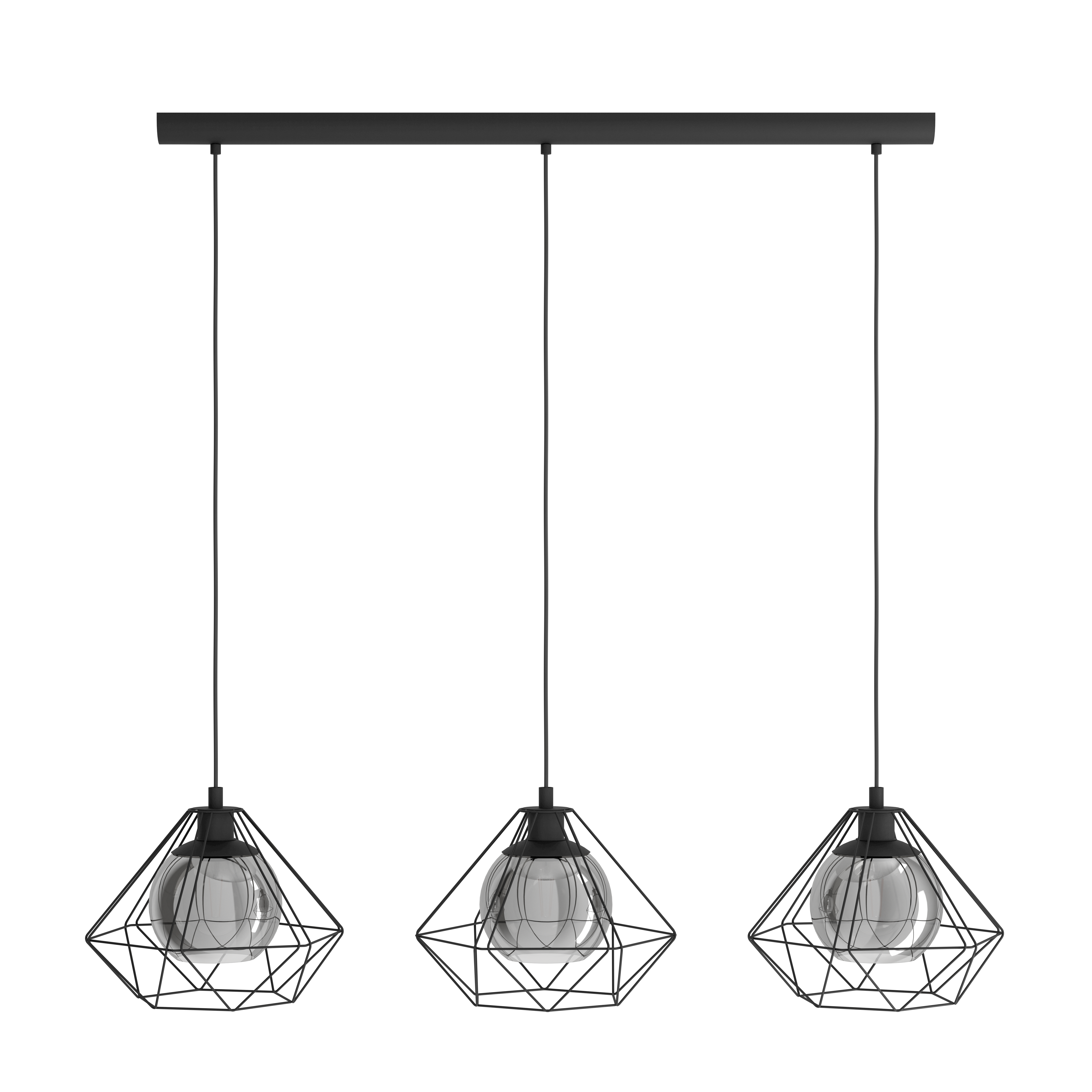 Lustra Suspendata VERNHAM Black Eglo