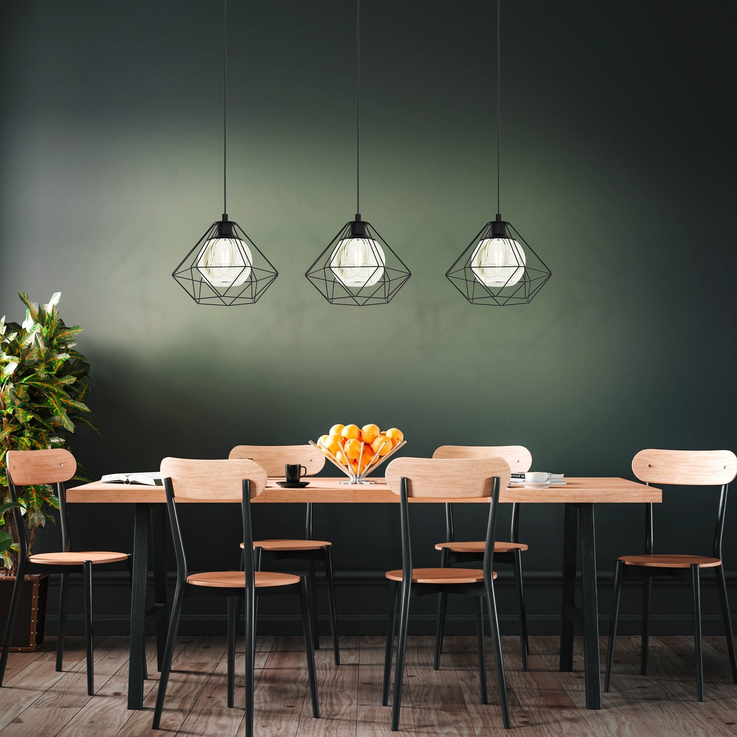 Lustra Suspendata VERNHAM Black Eglo