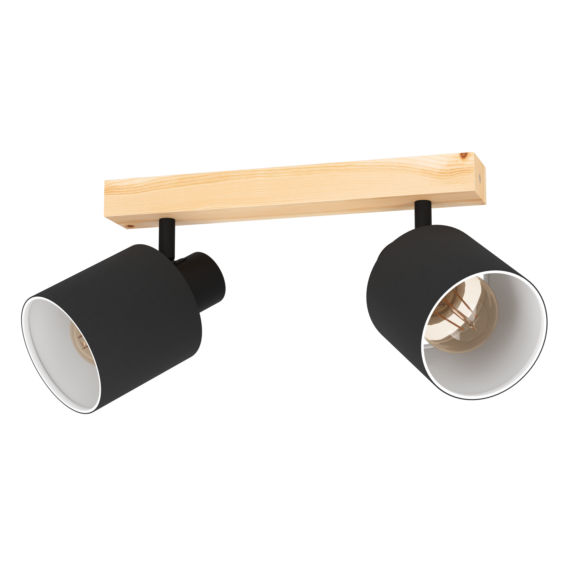 Lustra cu 2 Spoturi BATALLAS Black & Brown Chandeliers