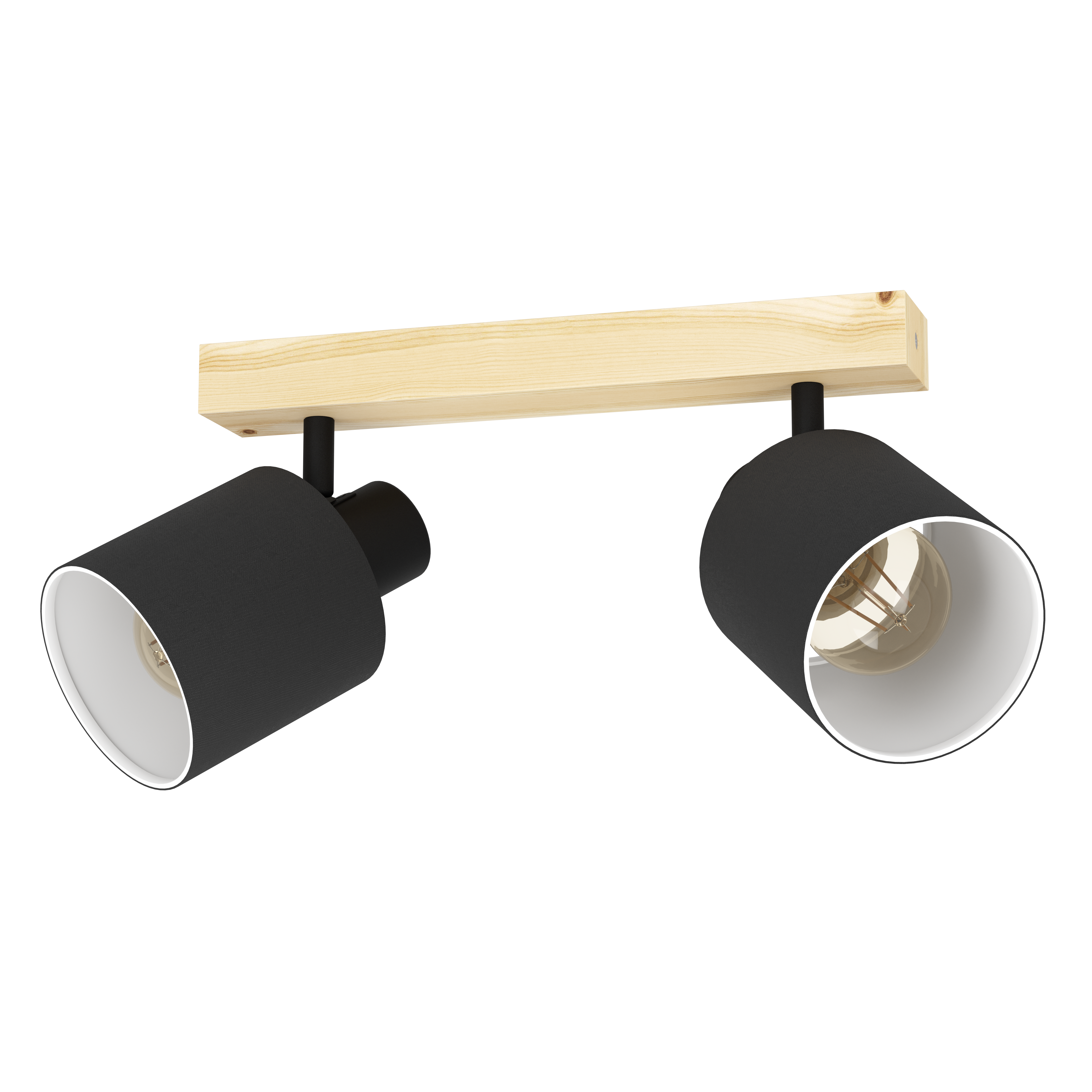 Lustra cu 2 Spoturi BATALLAS Black & Brown Chandeliers