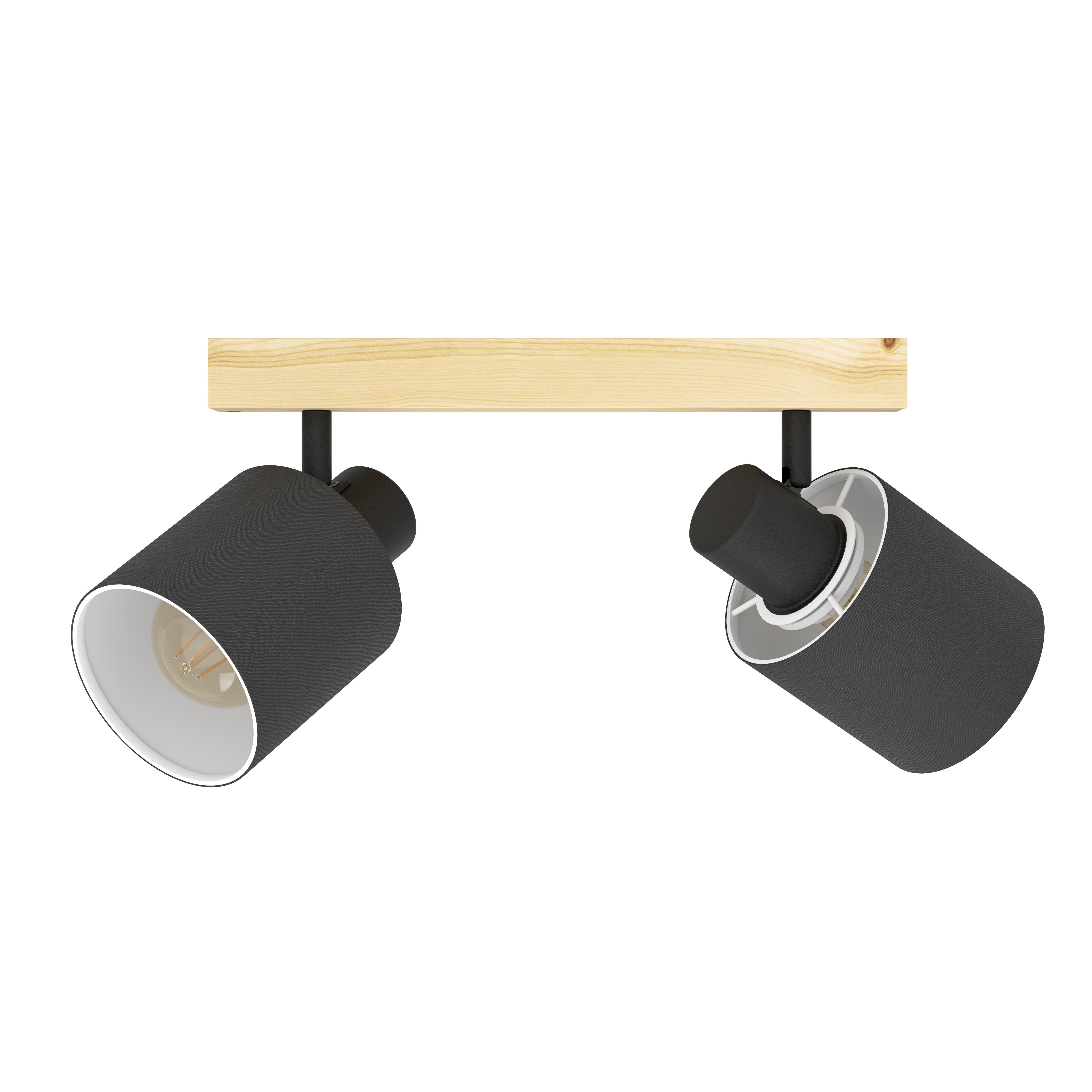 Lustra cu 2 Spoturi BATALLAS Black & Brown