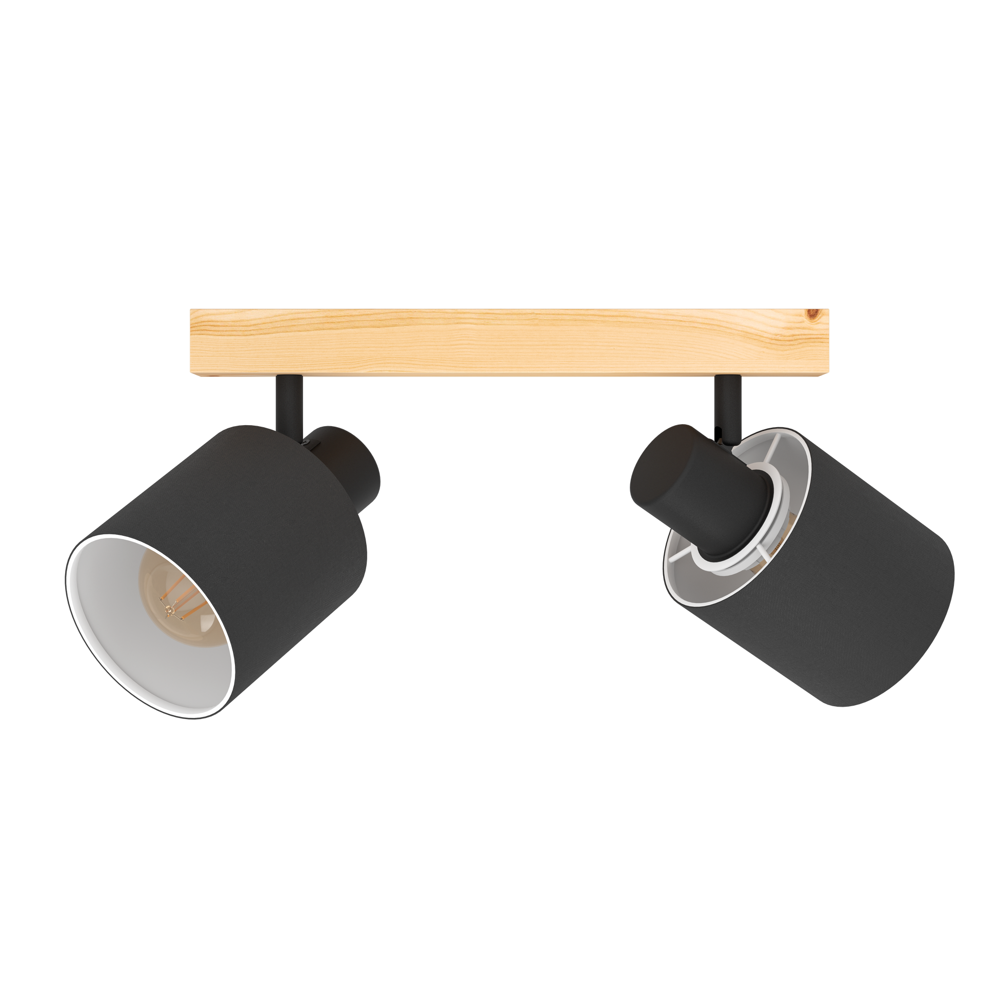 Lustra cu 2 Spoturi BATALLAS Black & Brown Chandeliers