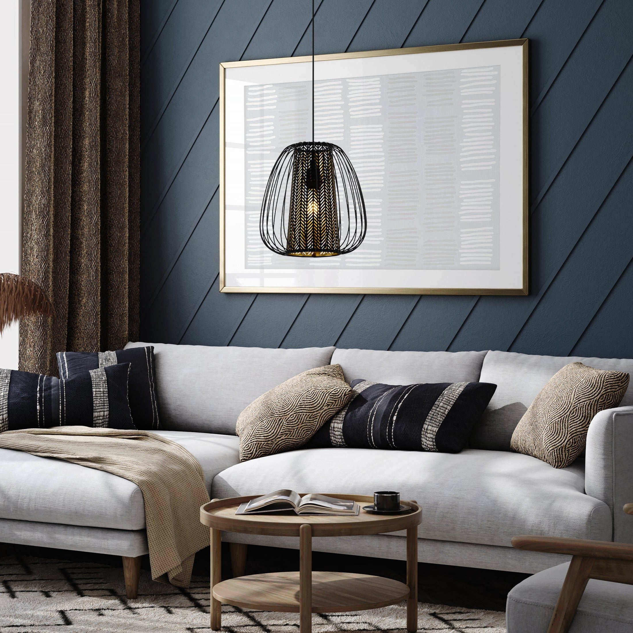 Pendul CURASAO Black 1xE27 Eglo Ø34CM