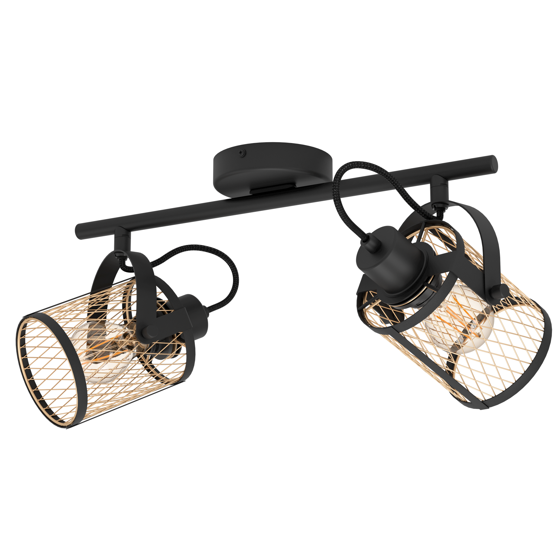 Lustra cu 2 Spoturi Reglabile DELLOW Black Eglo