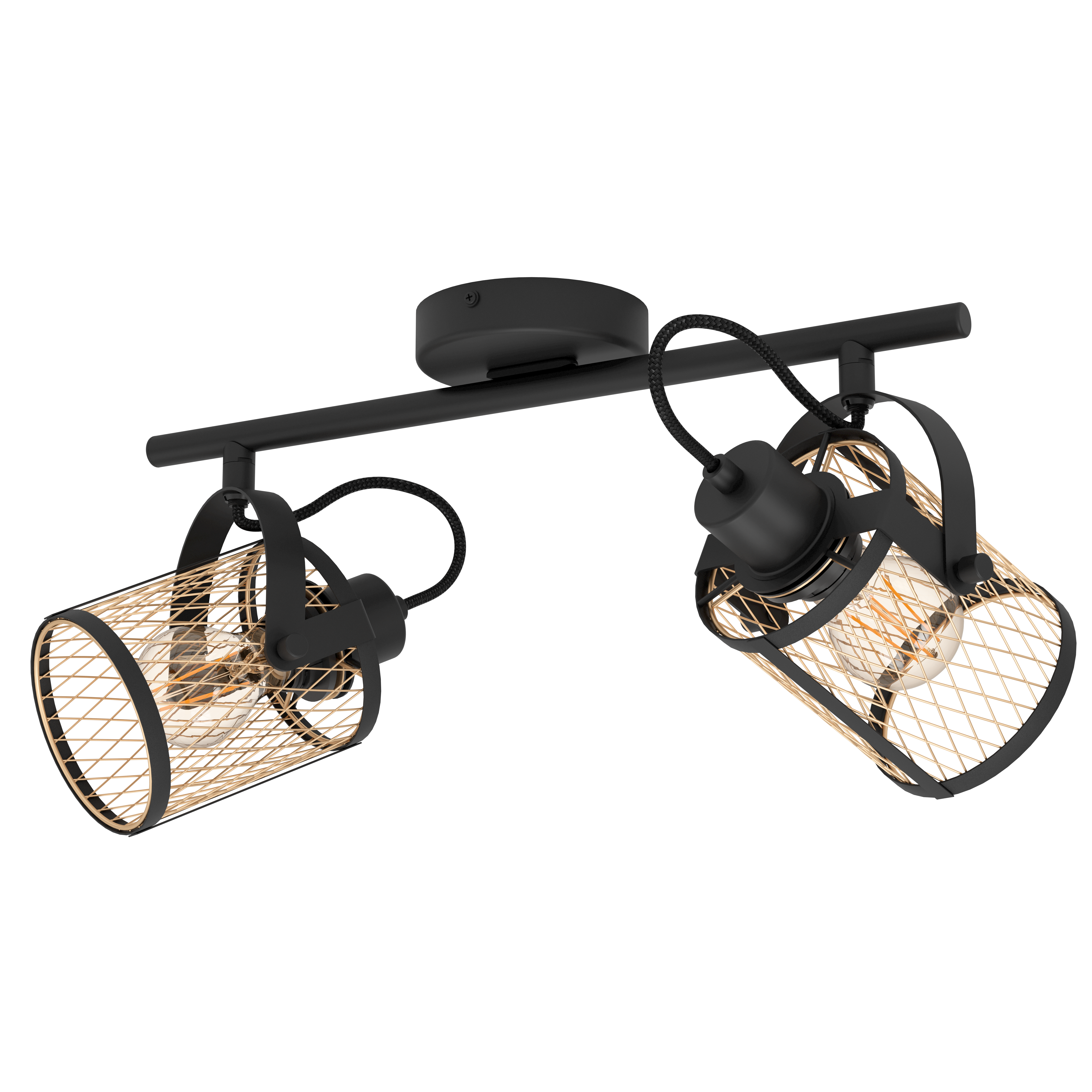 Lustra cu 2 Spoturi Reglabile DELLOW Black Eglo