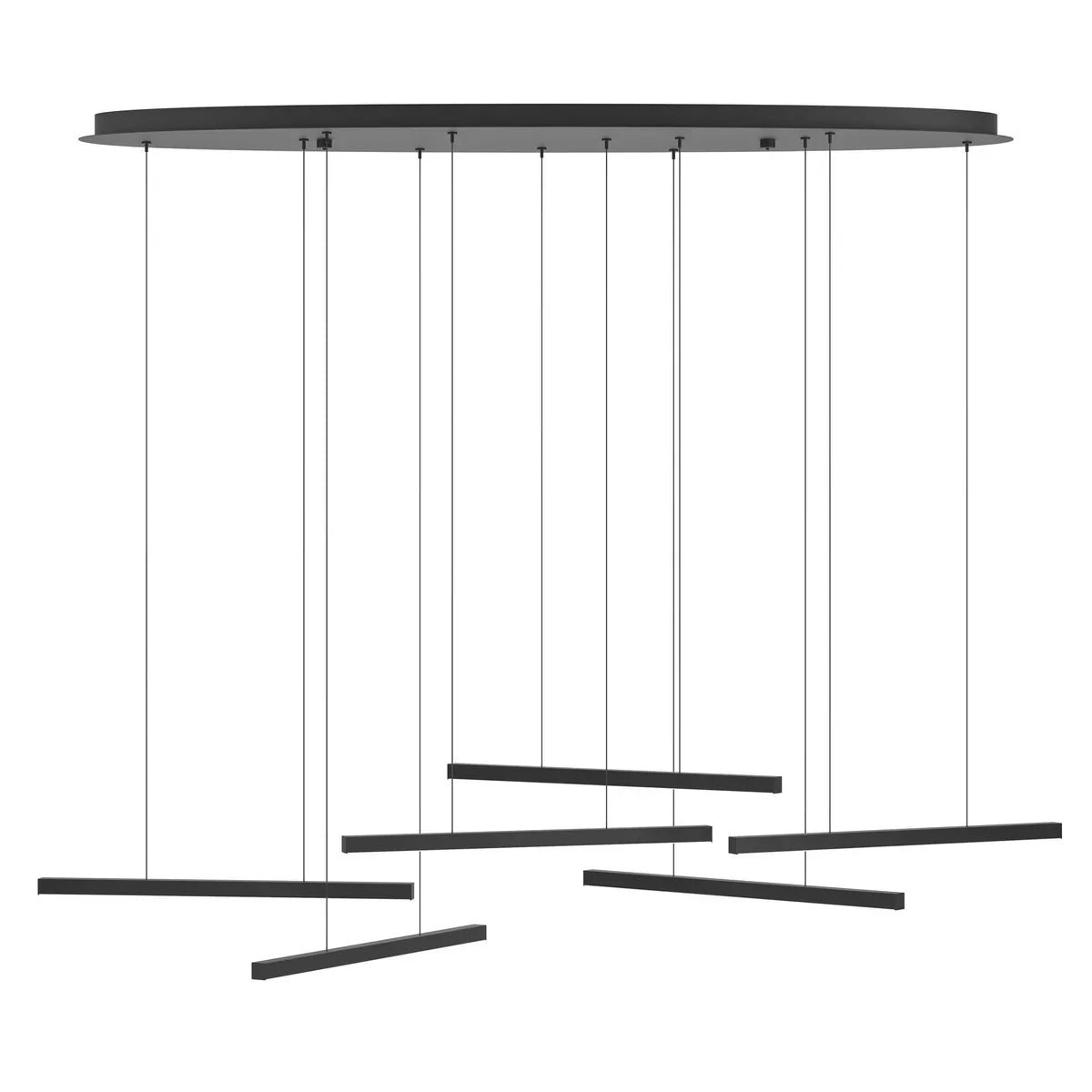 Lustra LED Suspendata Lines Black Echivalent 600W Eglo 39915