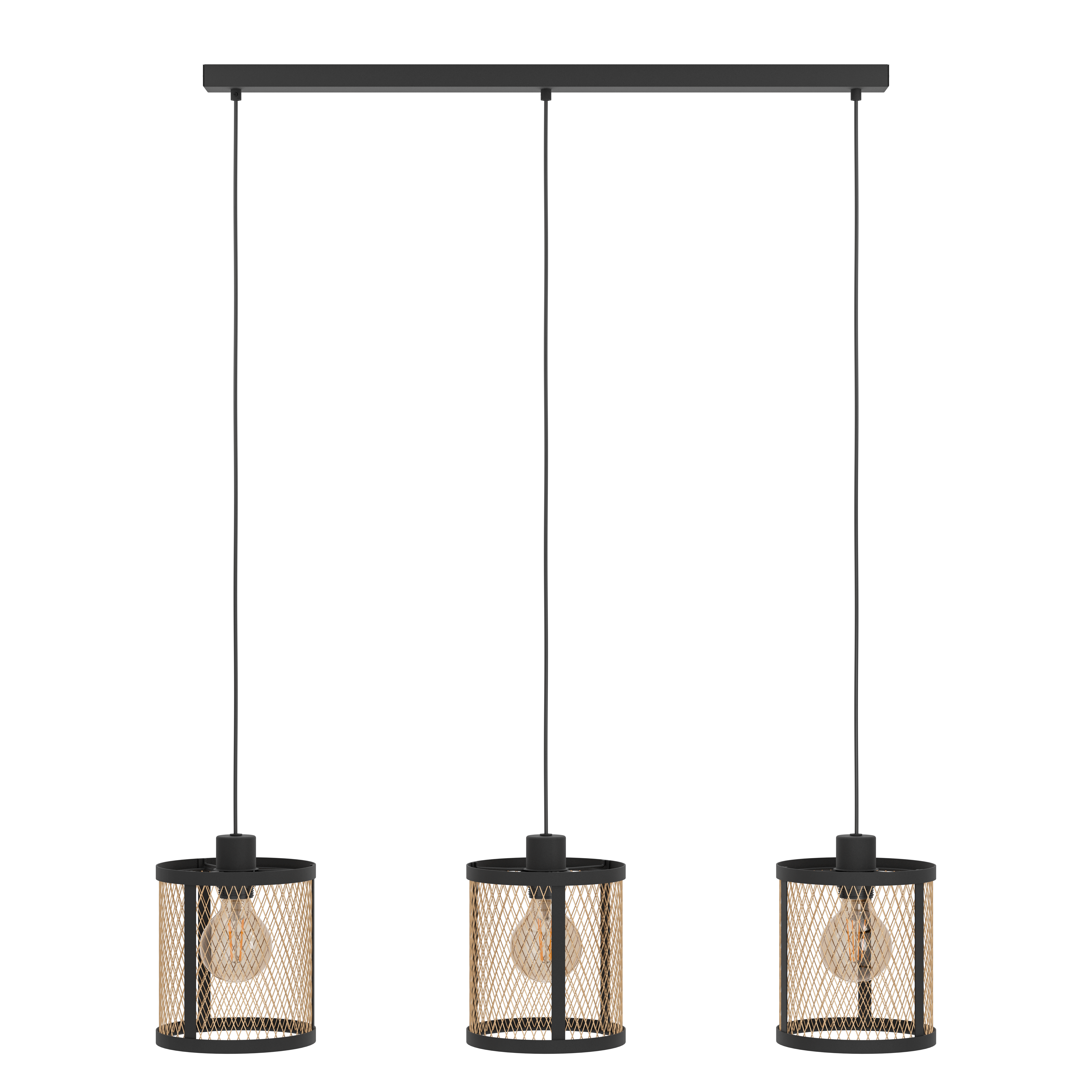 Lustra Suspendata DELLOW Black Eglo