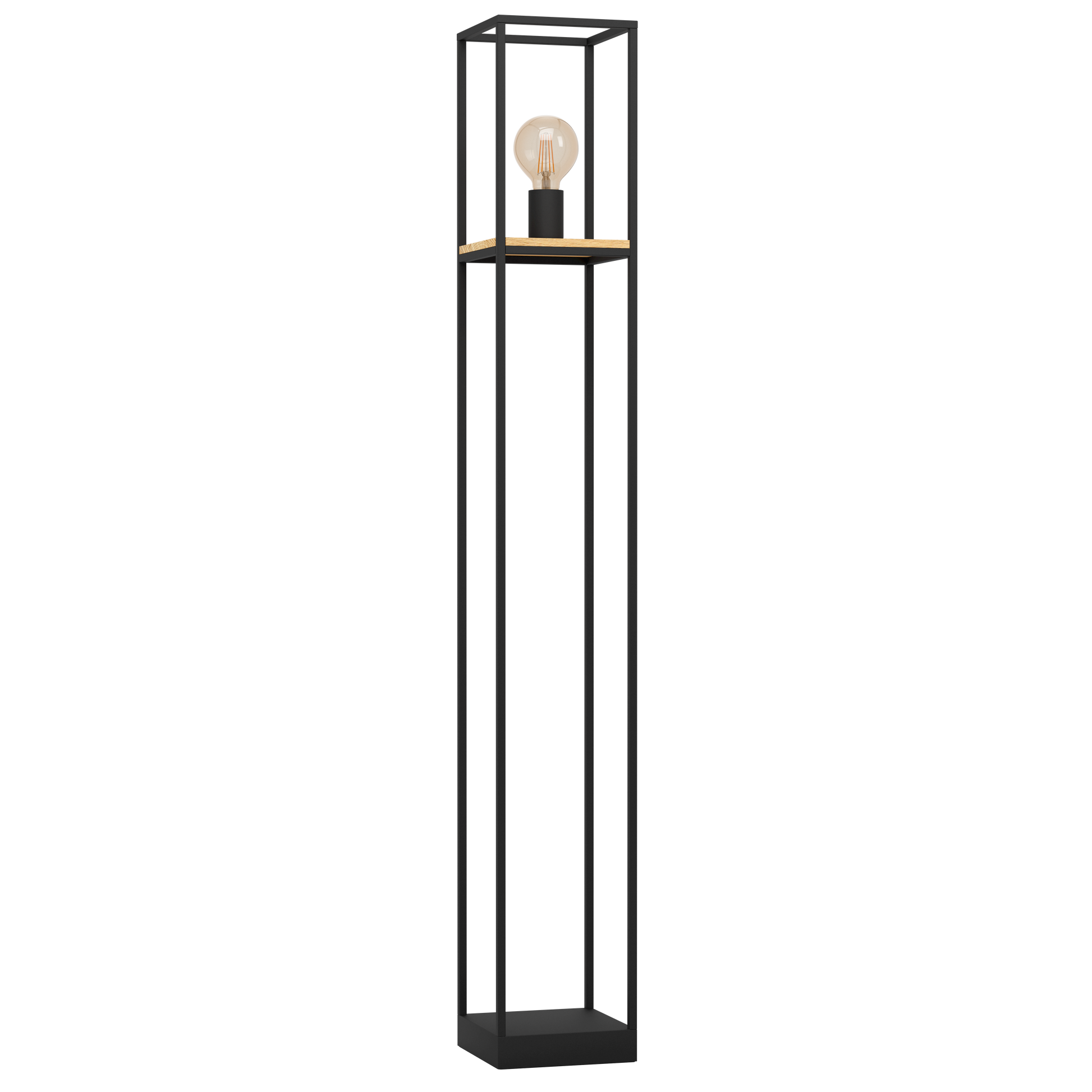 Lampadar LIBERTAD Black & Brown 128.5CM Eglo