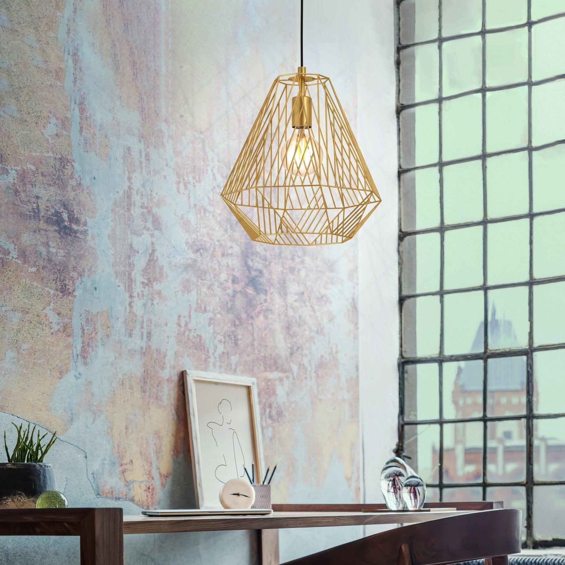 Pendul STYPE Gold 1xE27 Eglo Ø33CM