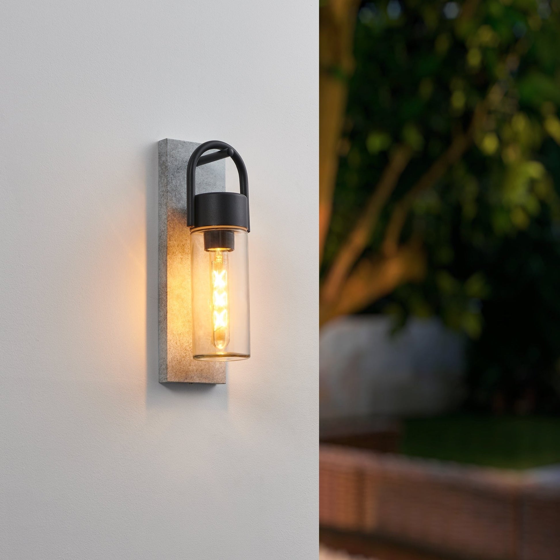 Aplica Exterior CARRARO Black & Grey 38CM Eglo