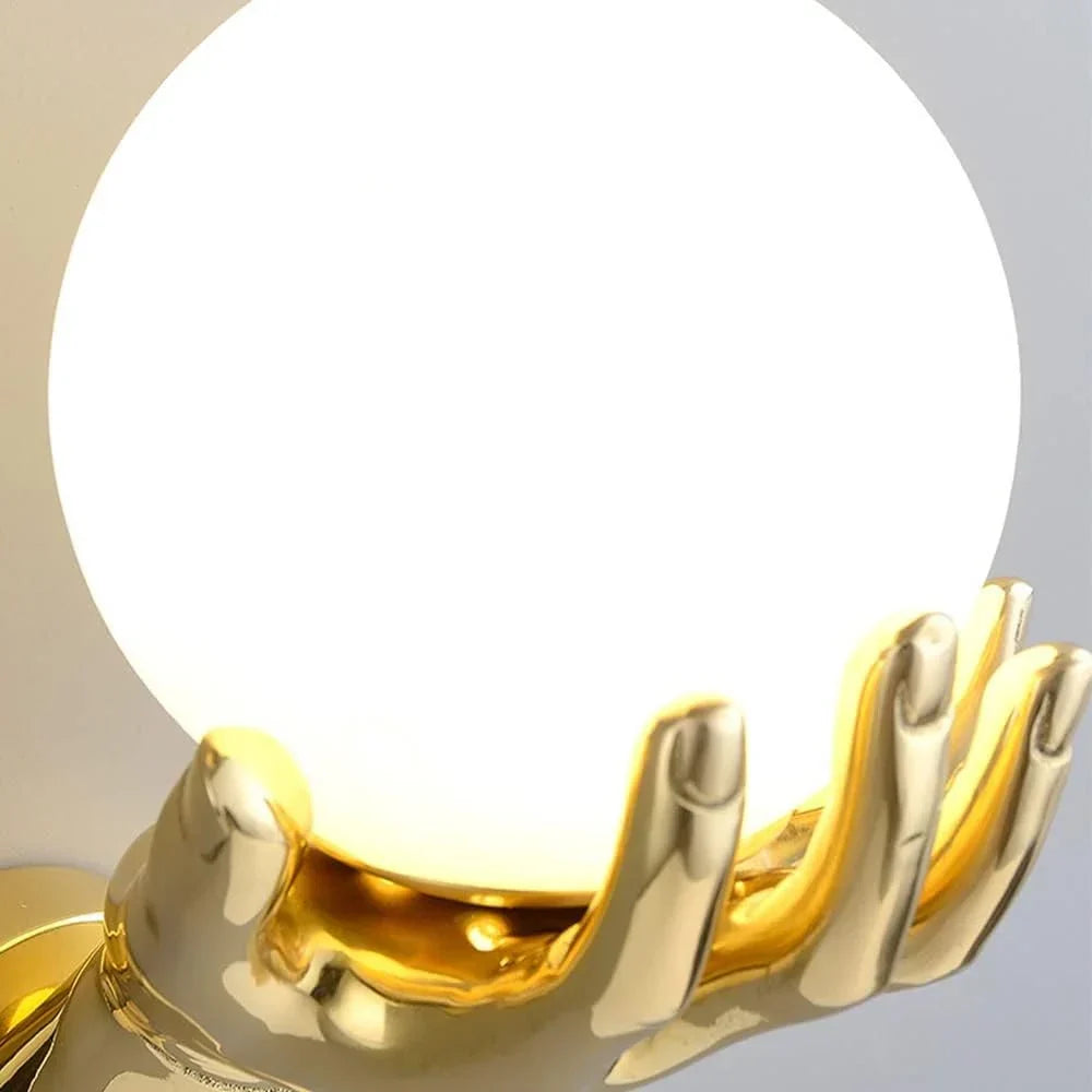Aplica Luxury Golden Hand Wall Light Fixtures