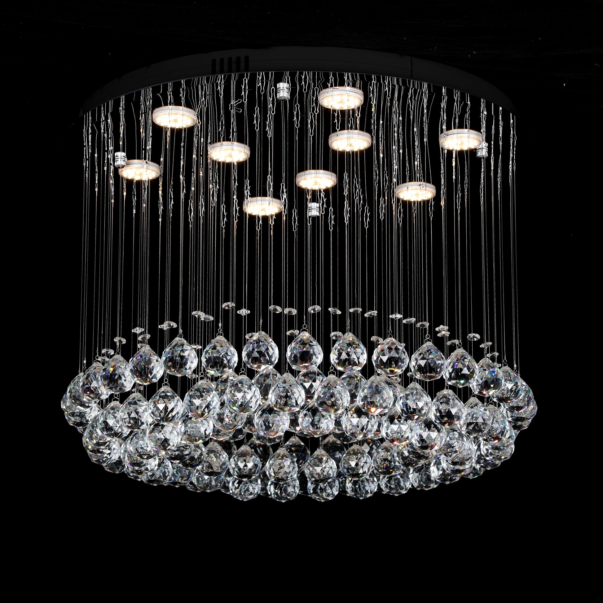 Candelabru LED Cristal Blinx 5x9W Silver Echivalent 400W