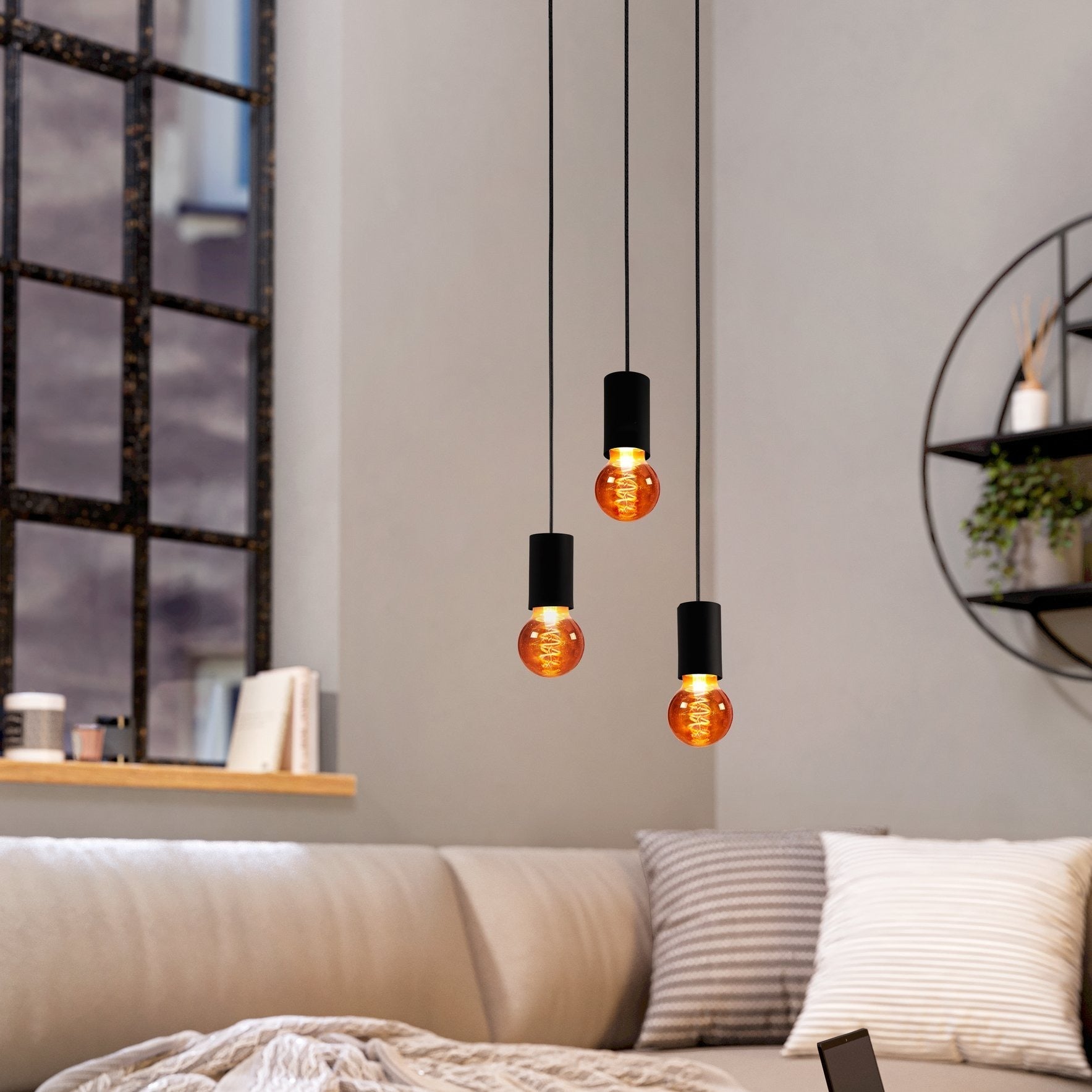 Lustra Suspendata POZUETA Black 150CM