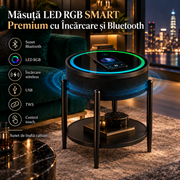 Masuta LED RGB SMART PREMIUM Incarcare Wireless | Boxa Bluetooth | USB | TWS | Control Touch