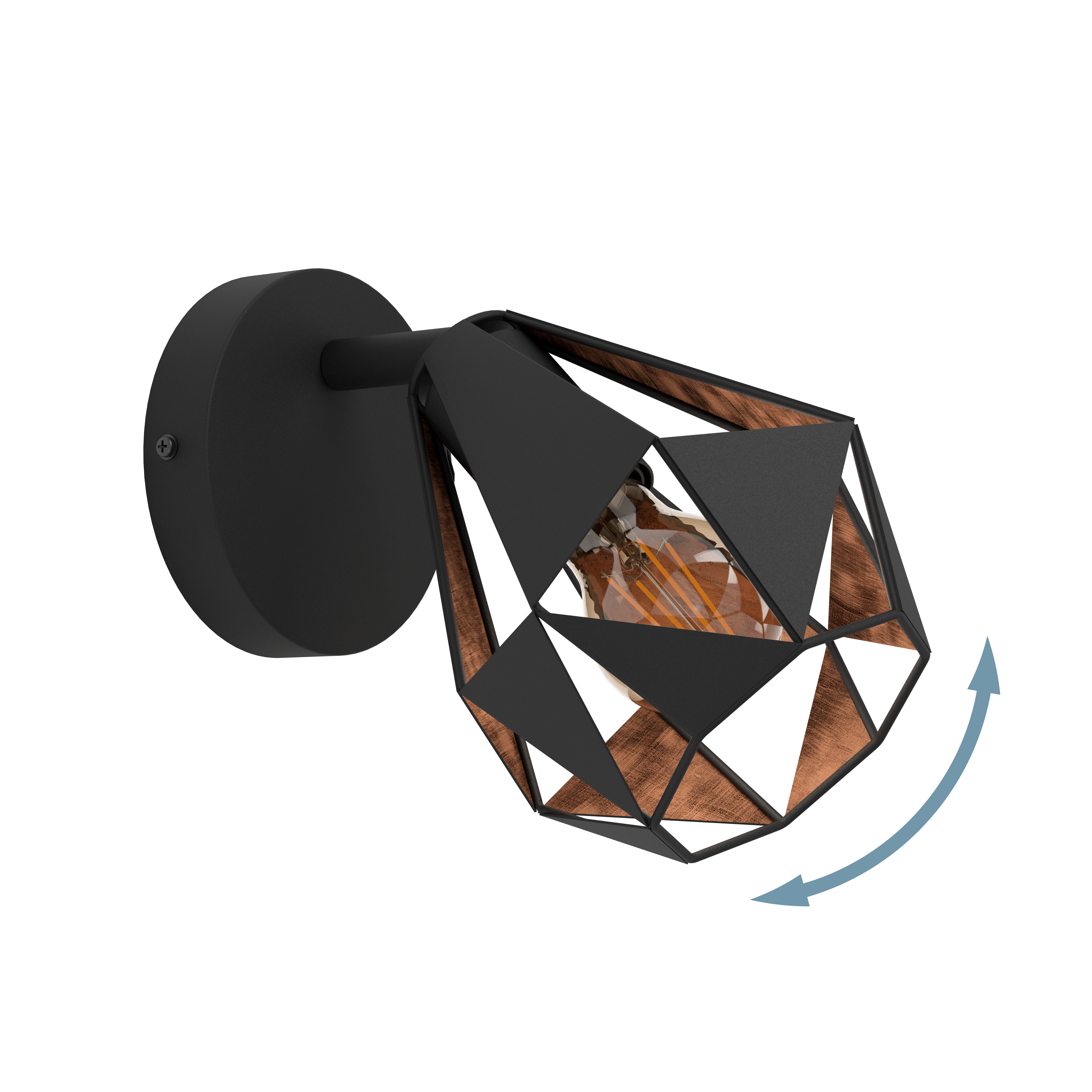 Aplica EGLO CARLTON 7 Black 1xE27