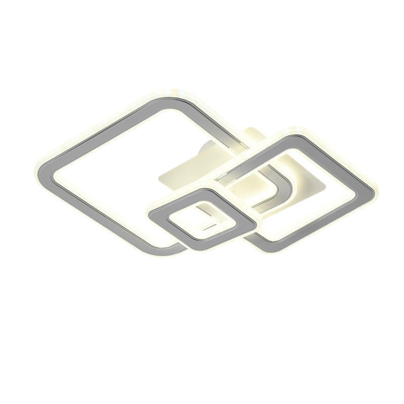 Lustra LED SQUARES Alb 3 Functii Echivalent 300W