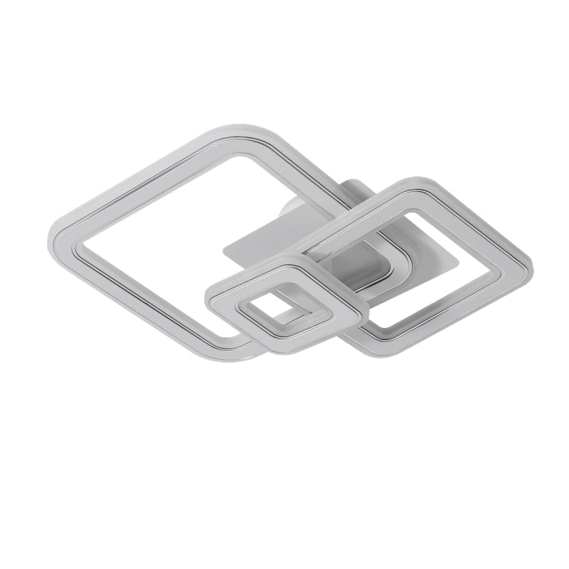 Lustra LED SQUARES Alb 3 Functii Echivalent 300W