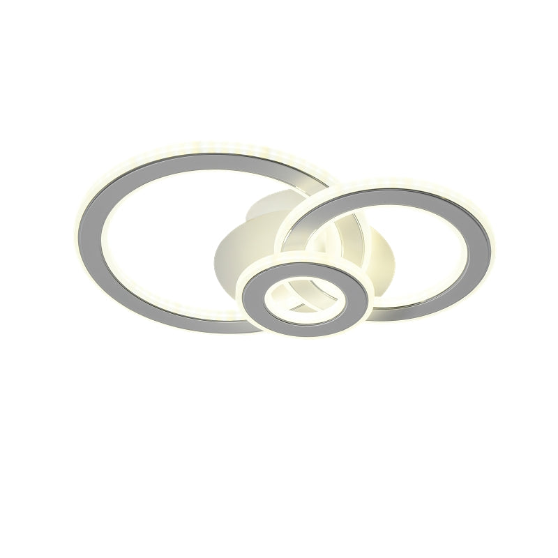 Lustra LED RINGS Alb 3 Functii Echivalent 300W