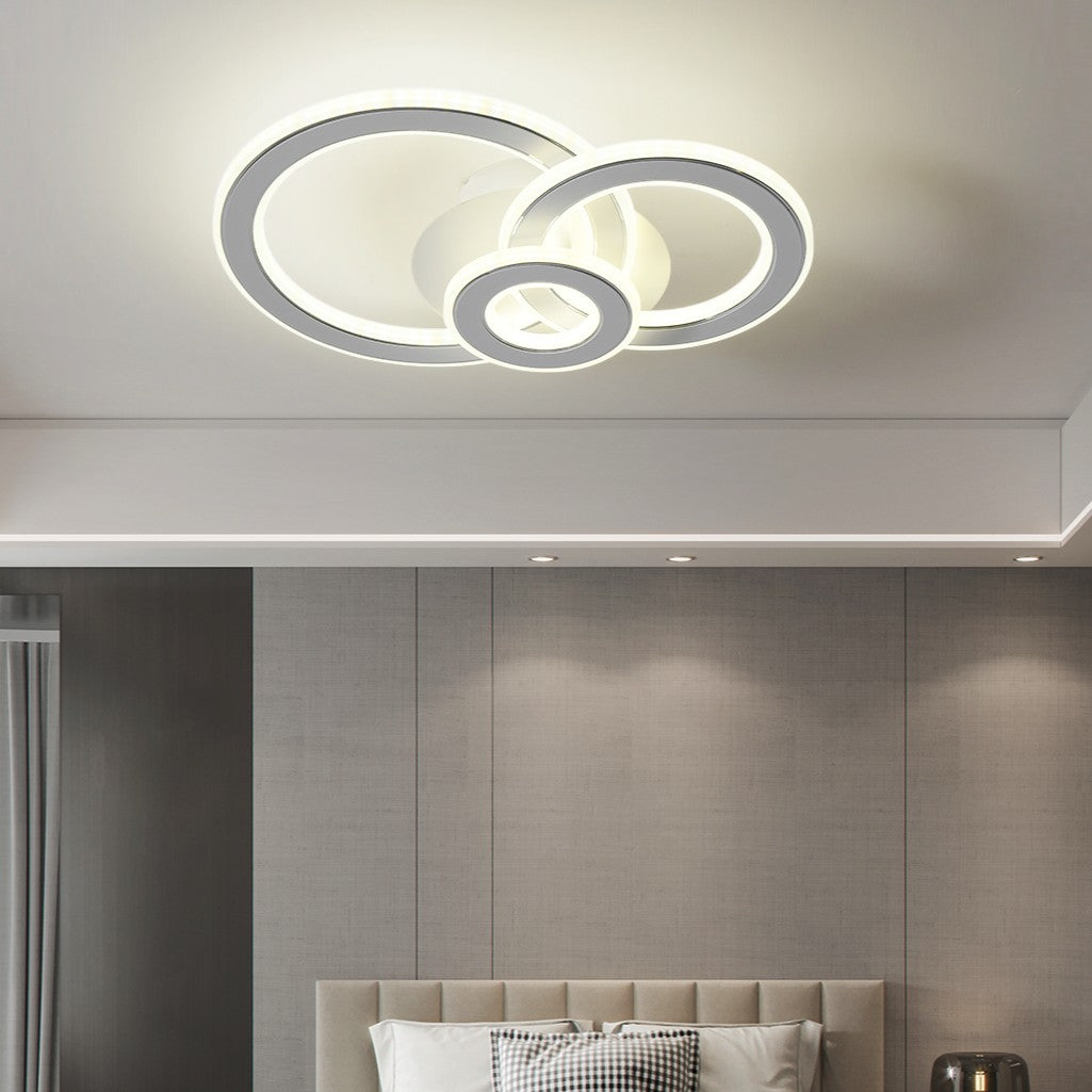 Lustra LED RINGS Alb 3 Functii Echivalent 300W