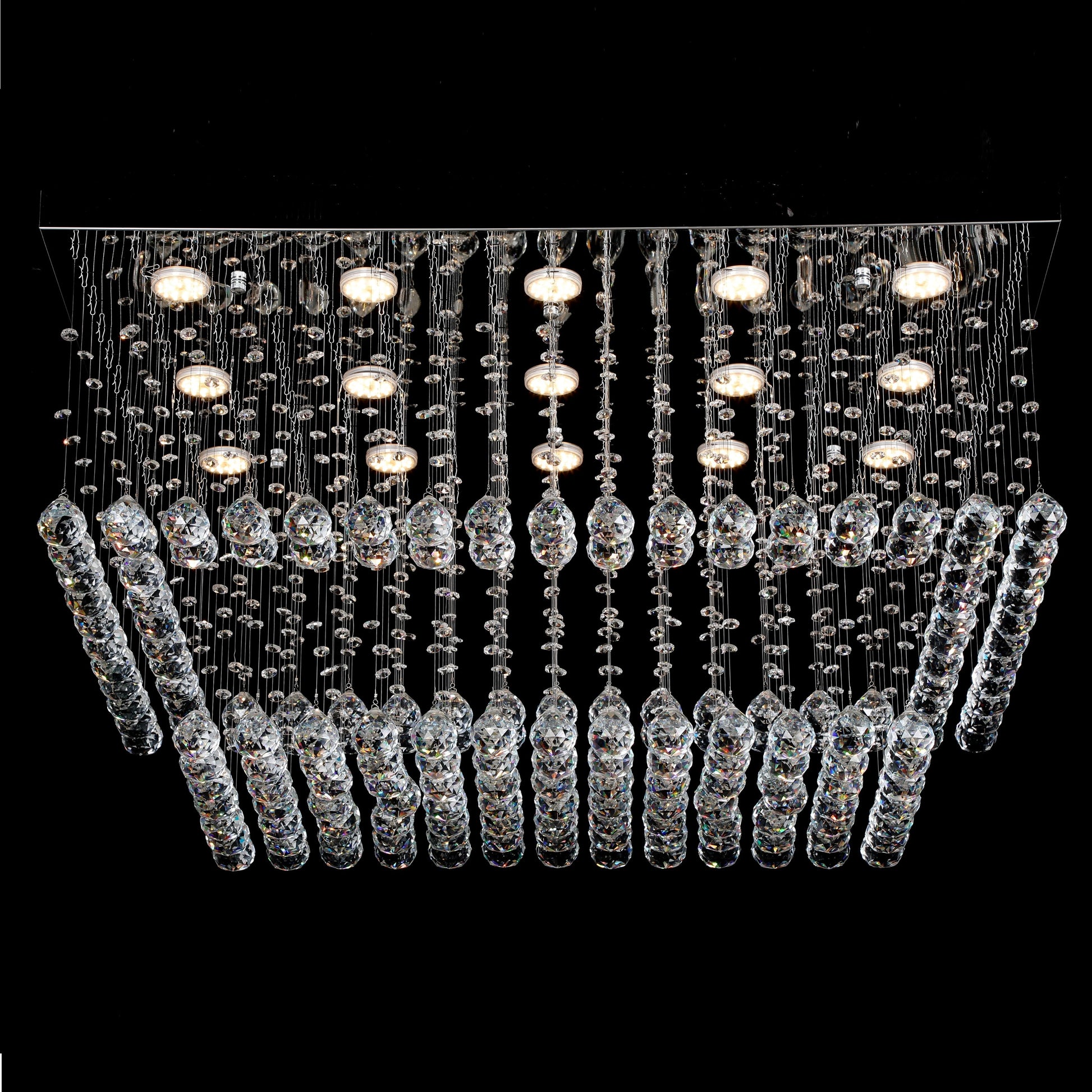 Candelabru LED Cristal Elyra 15x5W Silver Echivalent 600W