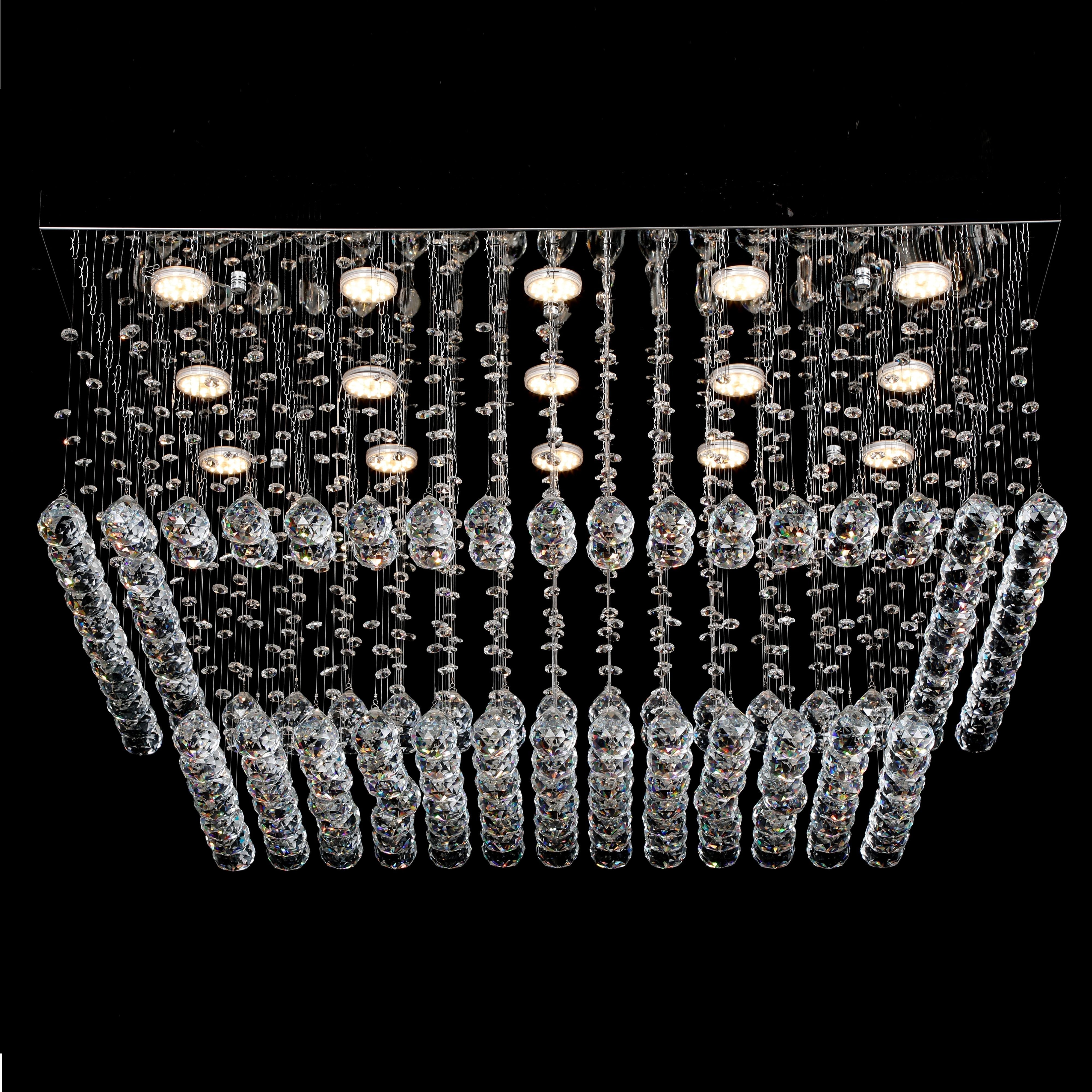 Candelabru LED Cristal Elyra 15x5W Silver Echivalent 600W