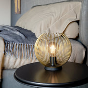 Veioza Decorativa VENEZUELA Black & Gold 23CM