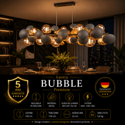 Lustra Suspendata Premium Bubble Gold & Grey 10xG9