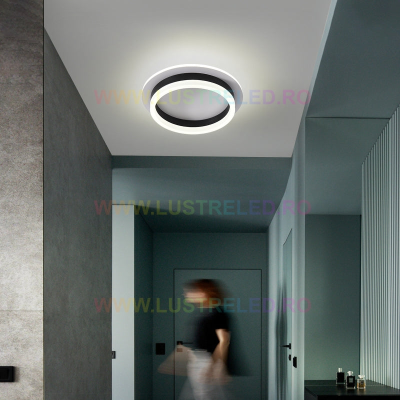 Lustra LED 50W RING BLACK Echivalent 200W
