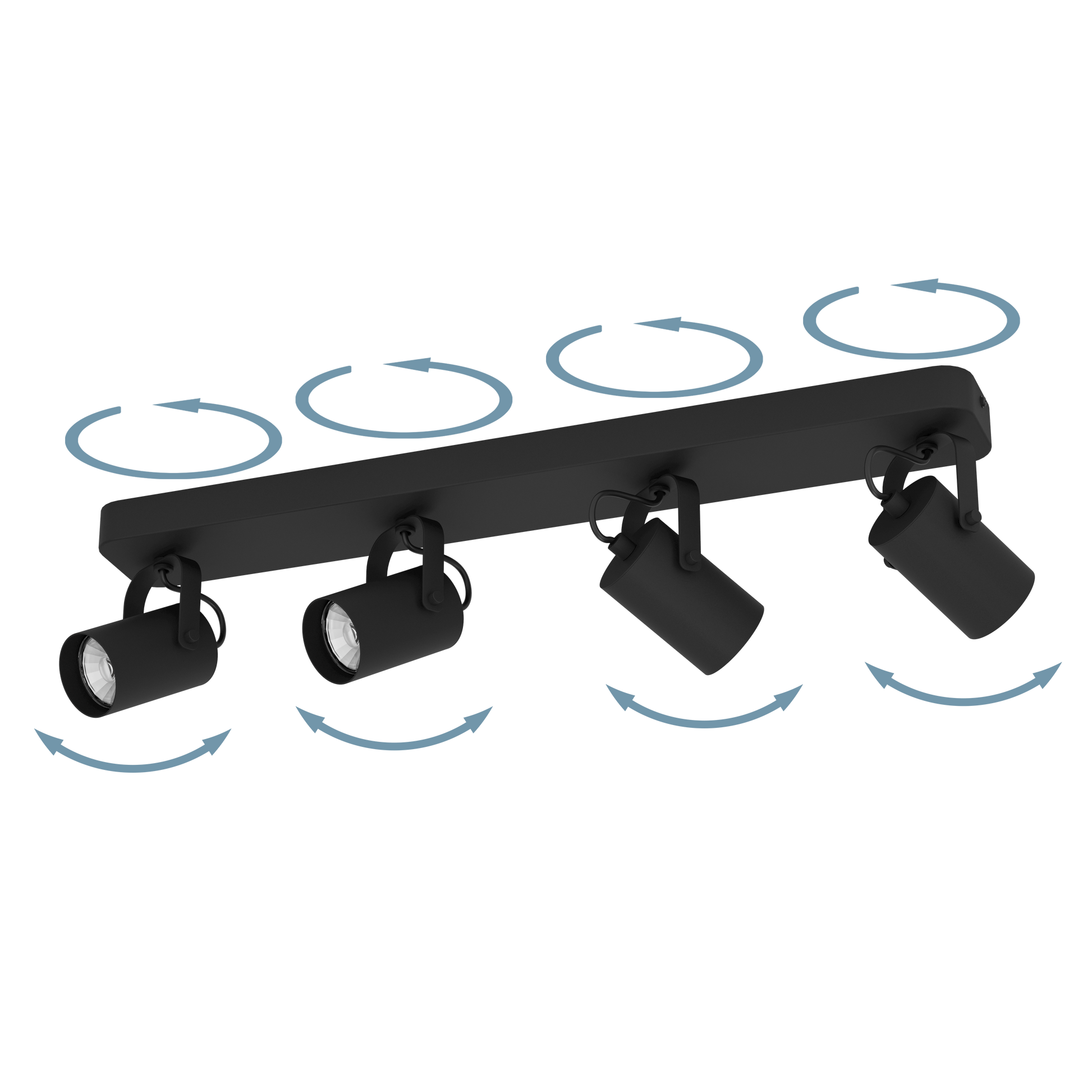 Lustra Cu 4 Spoturi Reglabile Black SOREGO EGLO