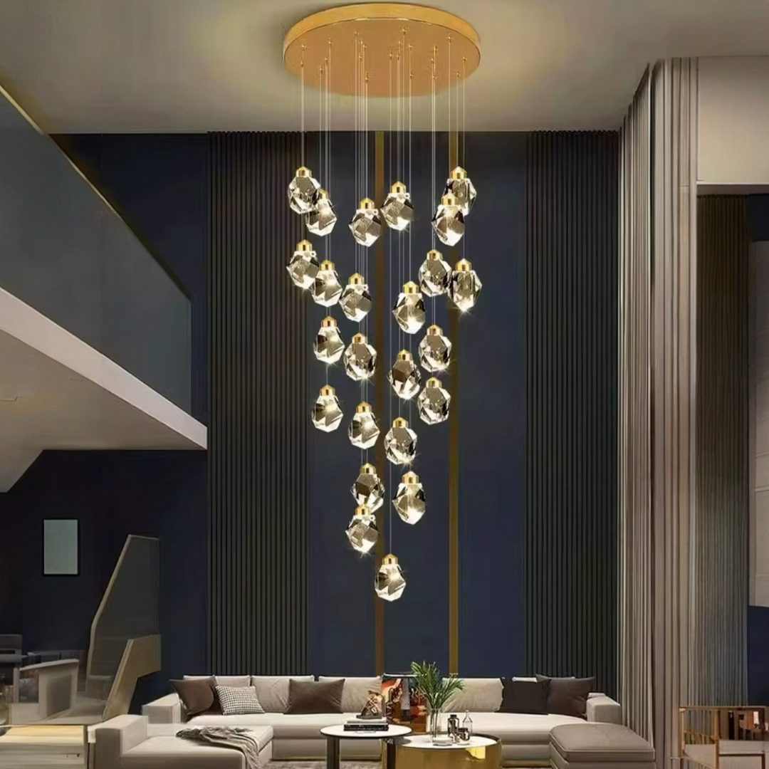 Lustra LED Luxury Crystal Flowing Diamonds