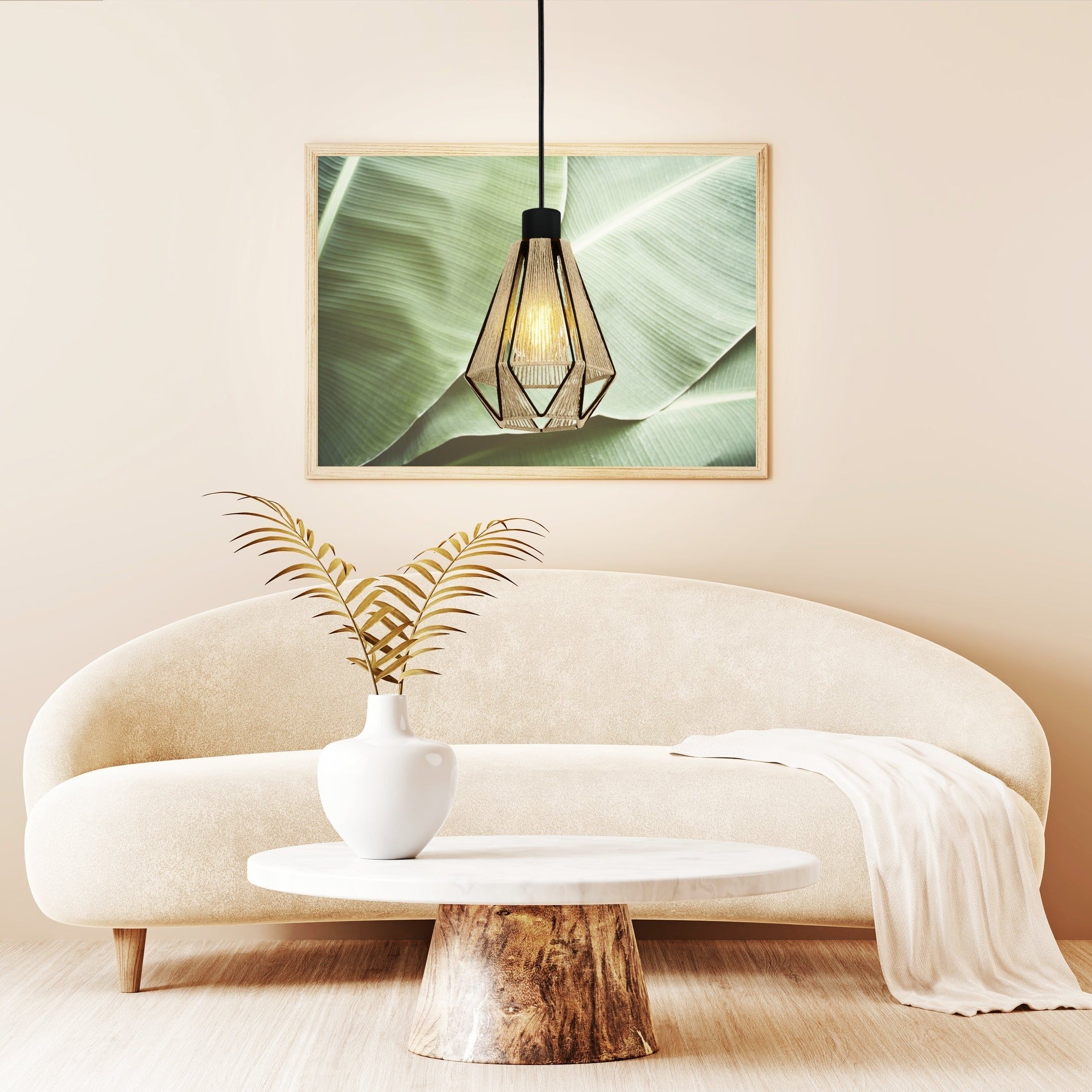 Pendul ADWICKLE Black & Brown 1xE27 Eglo