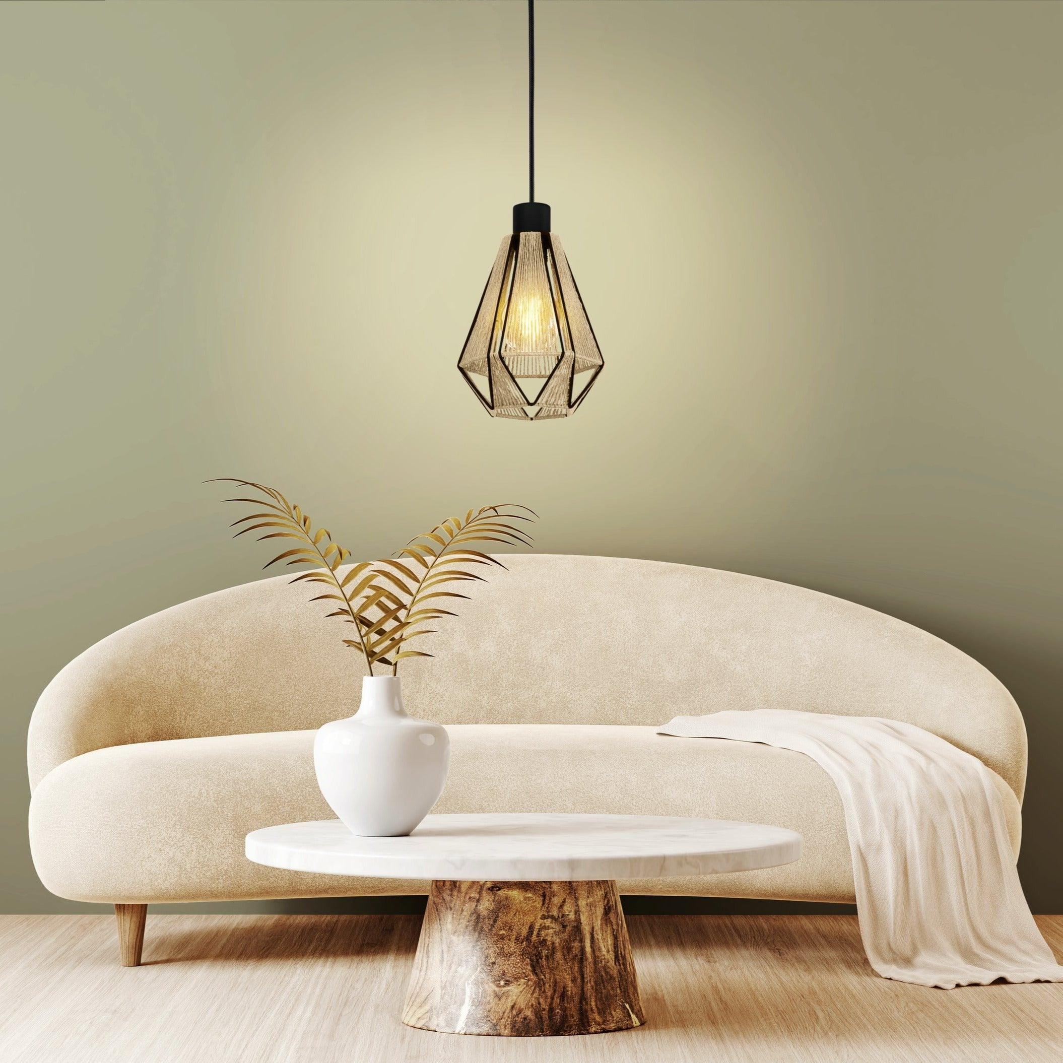 Pendul ADWICKLE Black & Brown 1xE27 Eglo