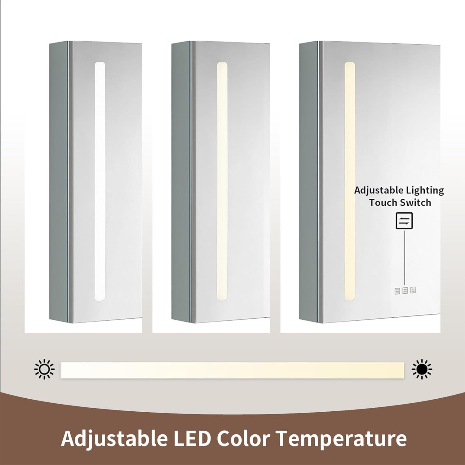 Dulap Baie Cu Oglinda LED Lyte Touch 100x70CM